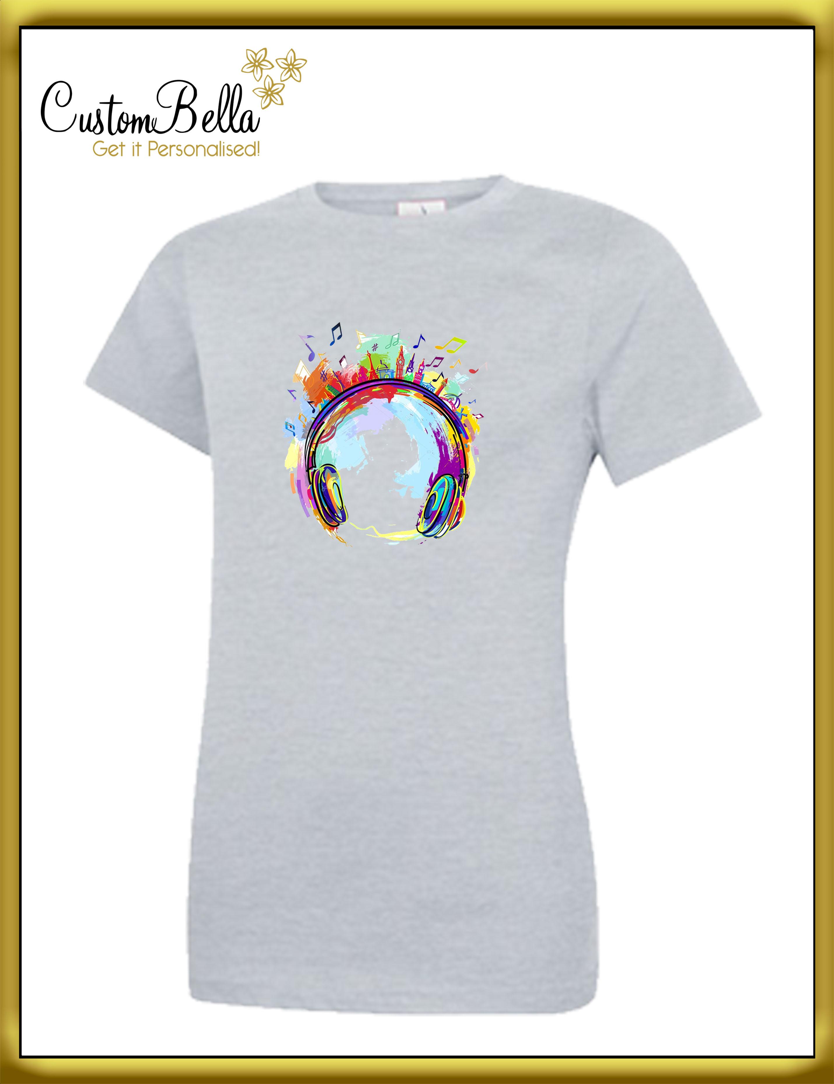 Full Colour Printed Women's T-shirt heather grey