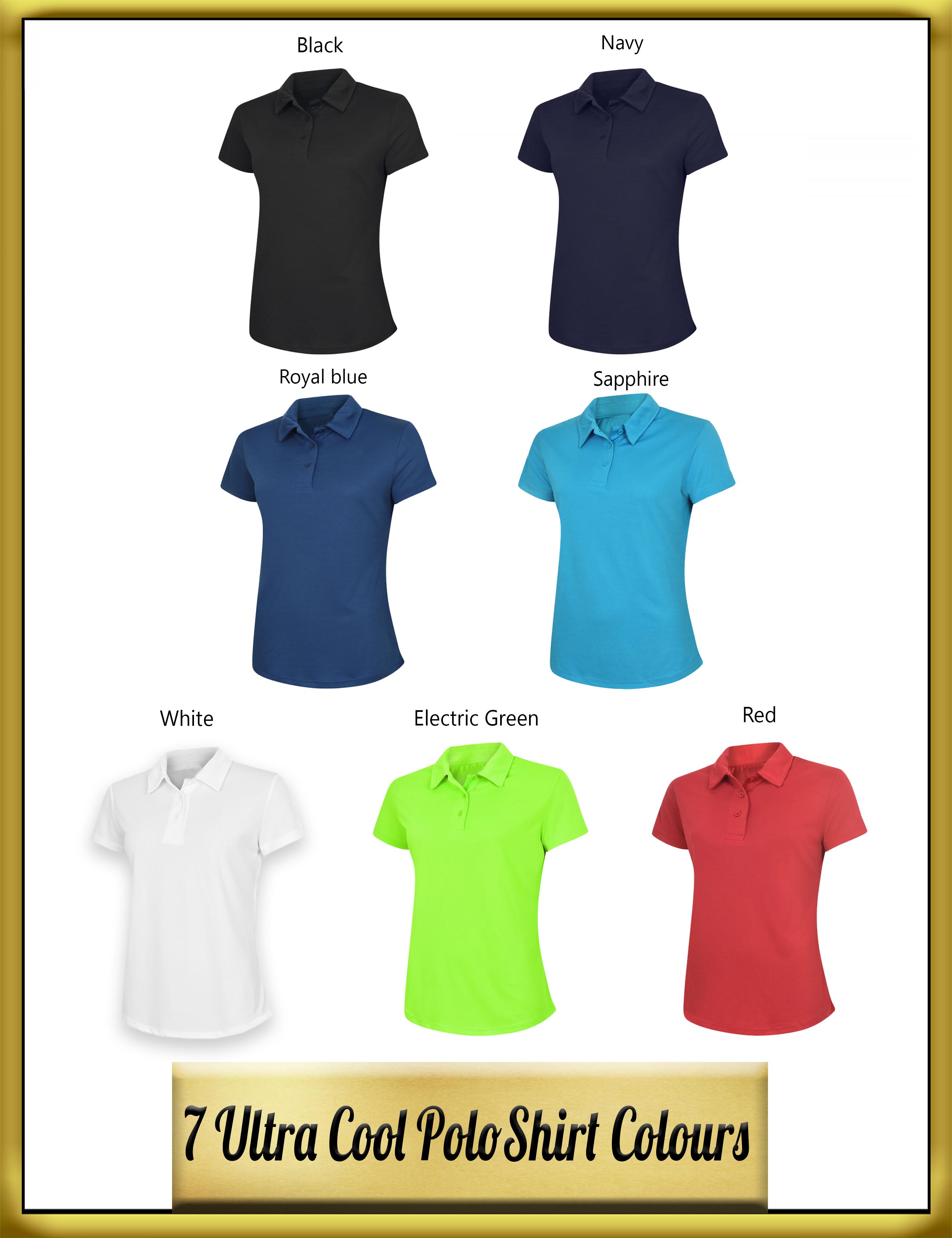 Photo Printed Women's Dri Fit Polo Shirt colours
