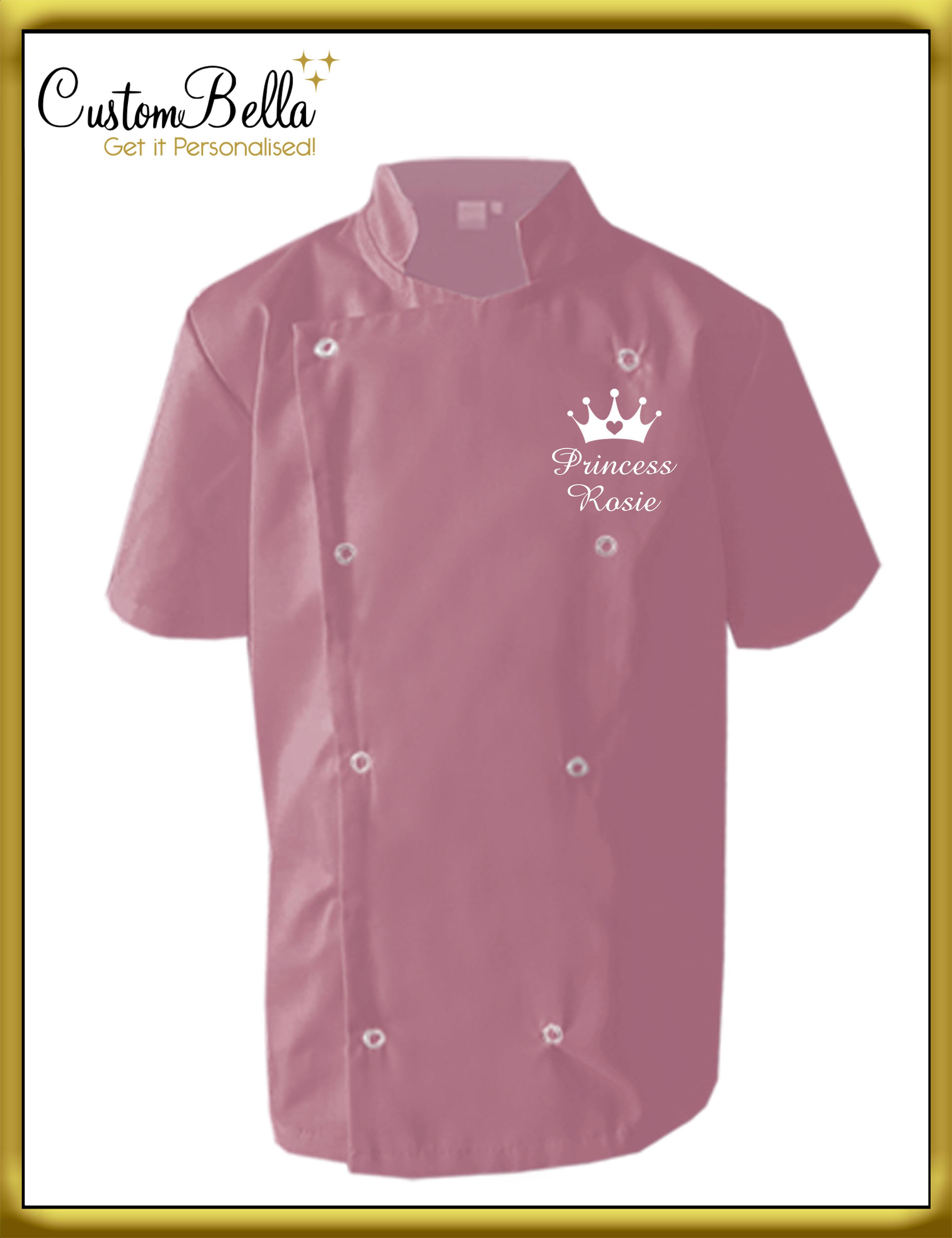 Personalised Kid's chef jacket rose gold