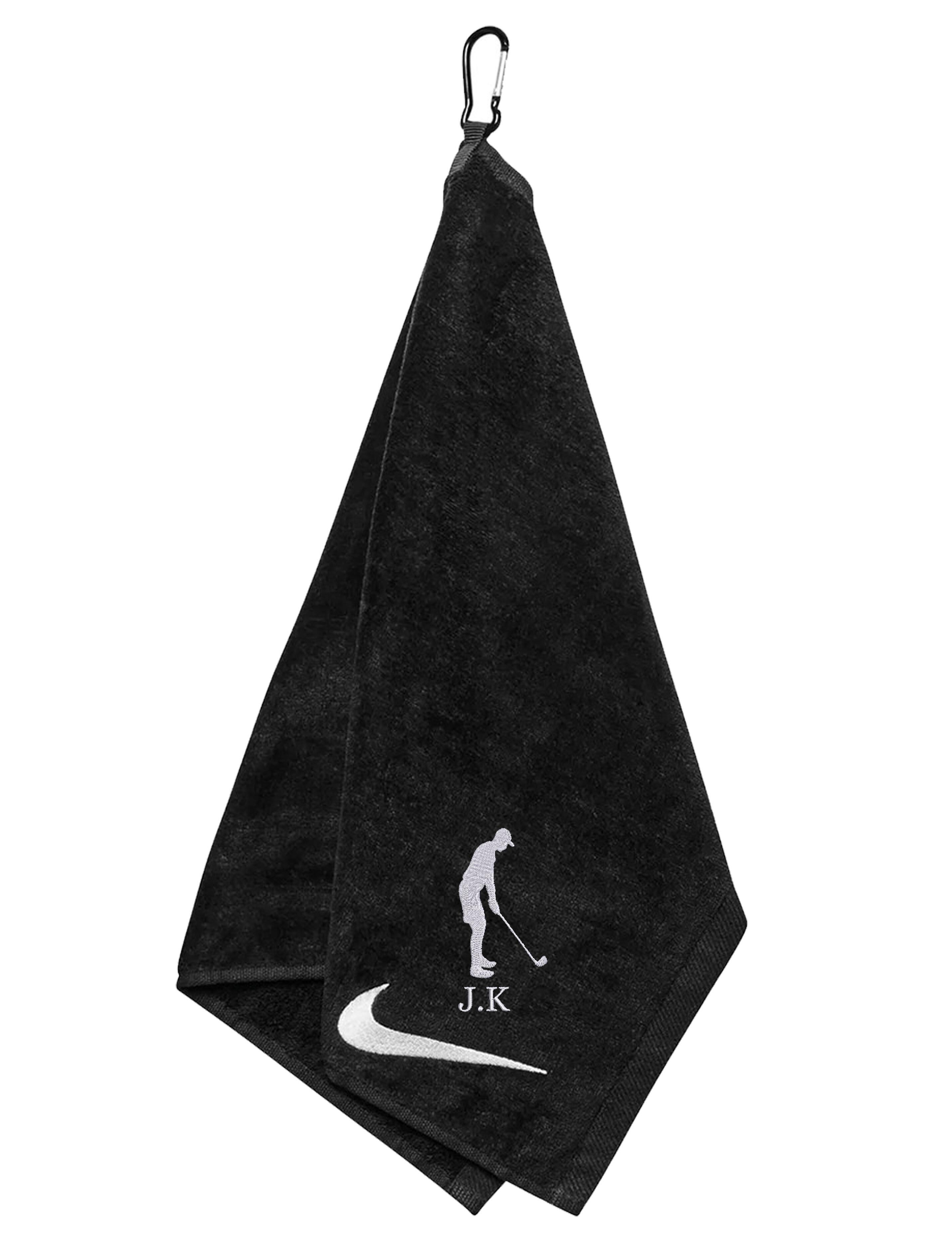 Men's Nike Custom Cotton Golf Towel Black