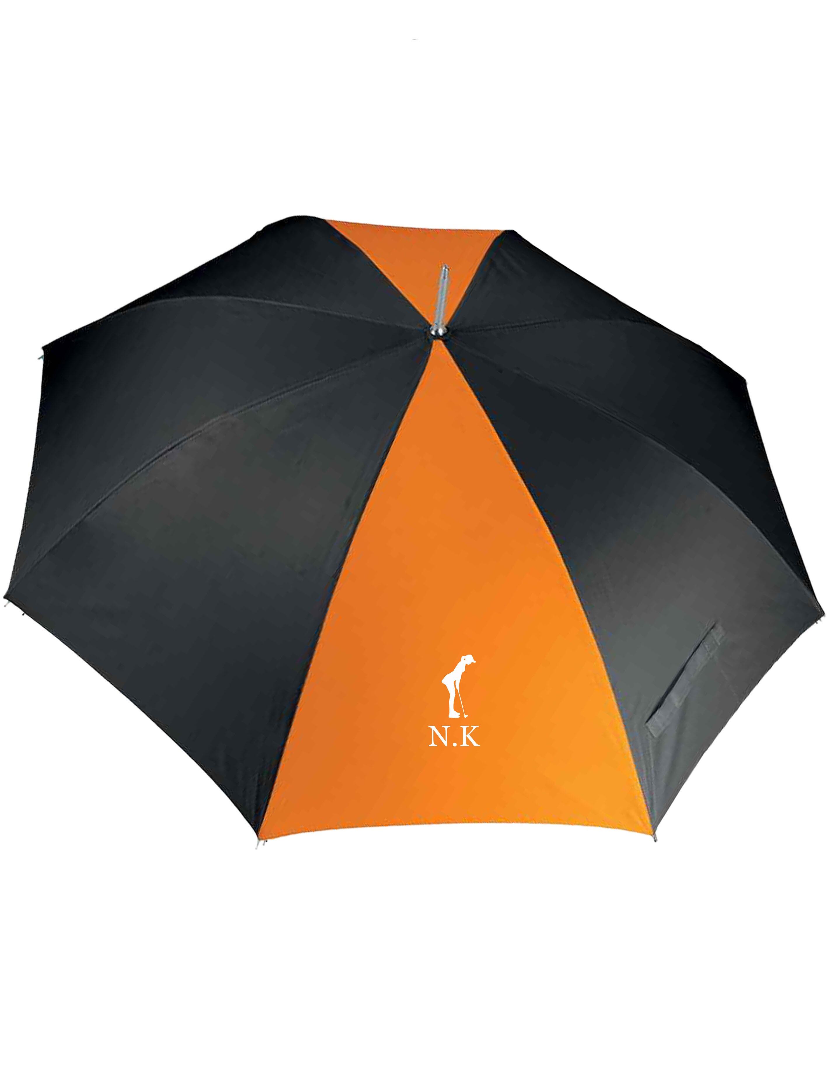 Women's XX-Large Storm Golf Umbrella Black/Orange