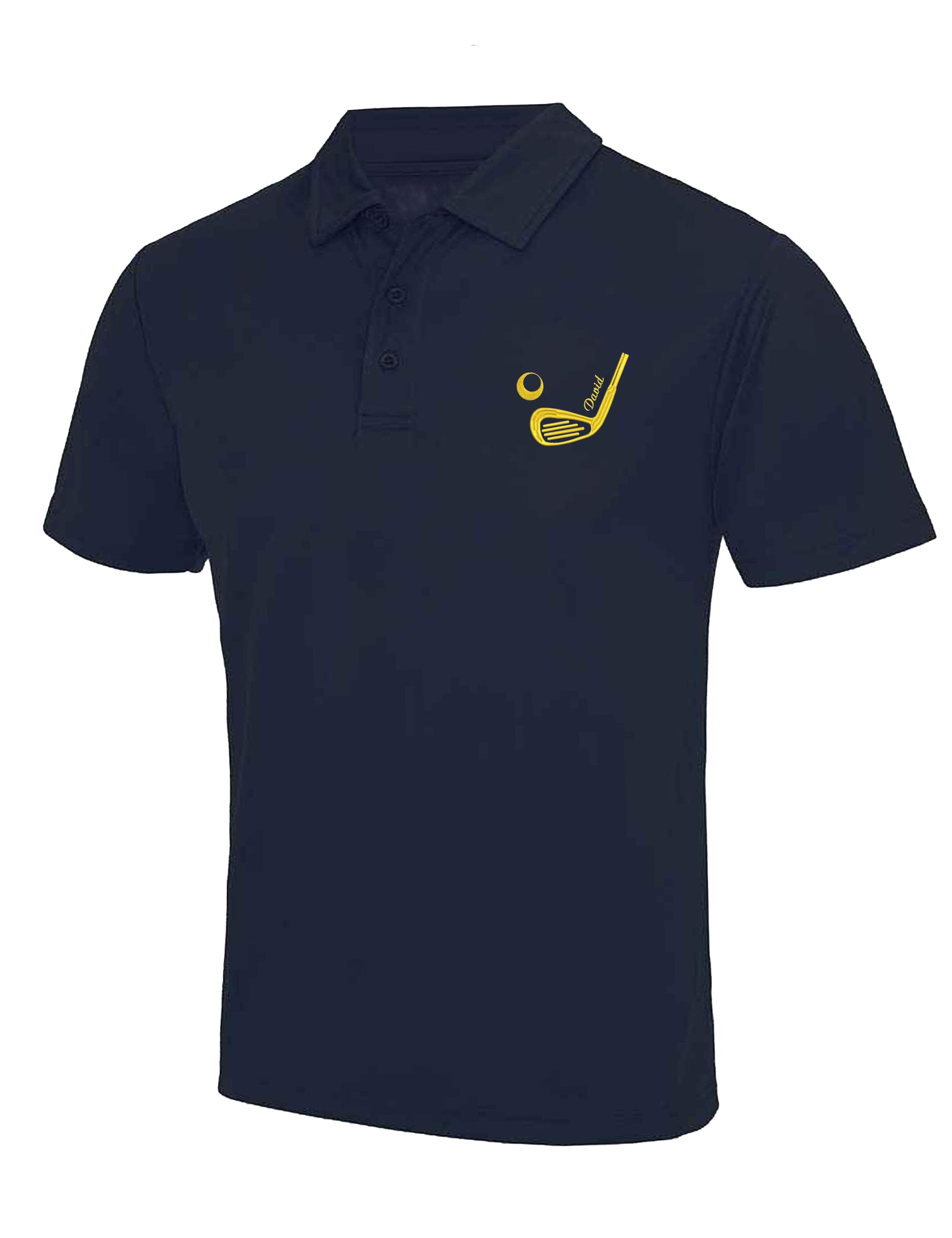 Golf Club Design Dri-Fit Golf Polo Shirt Navy
