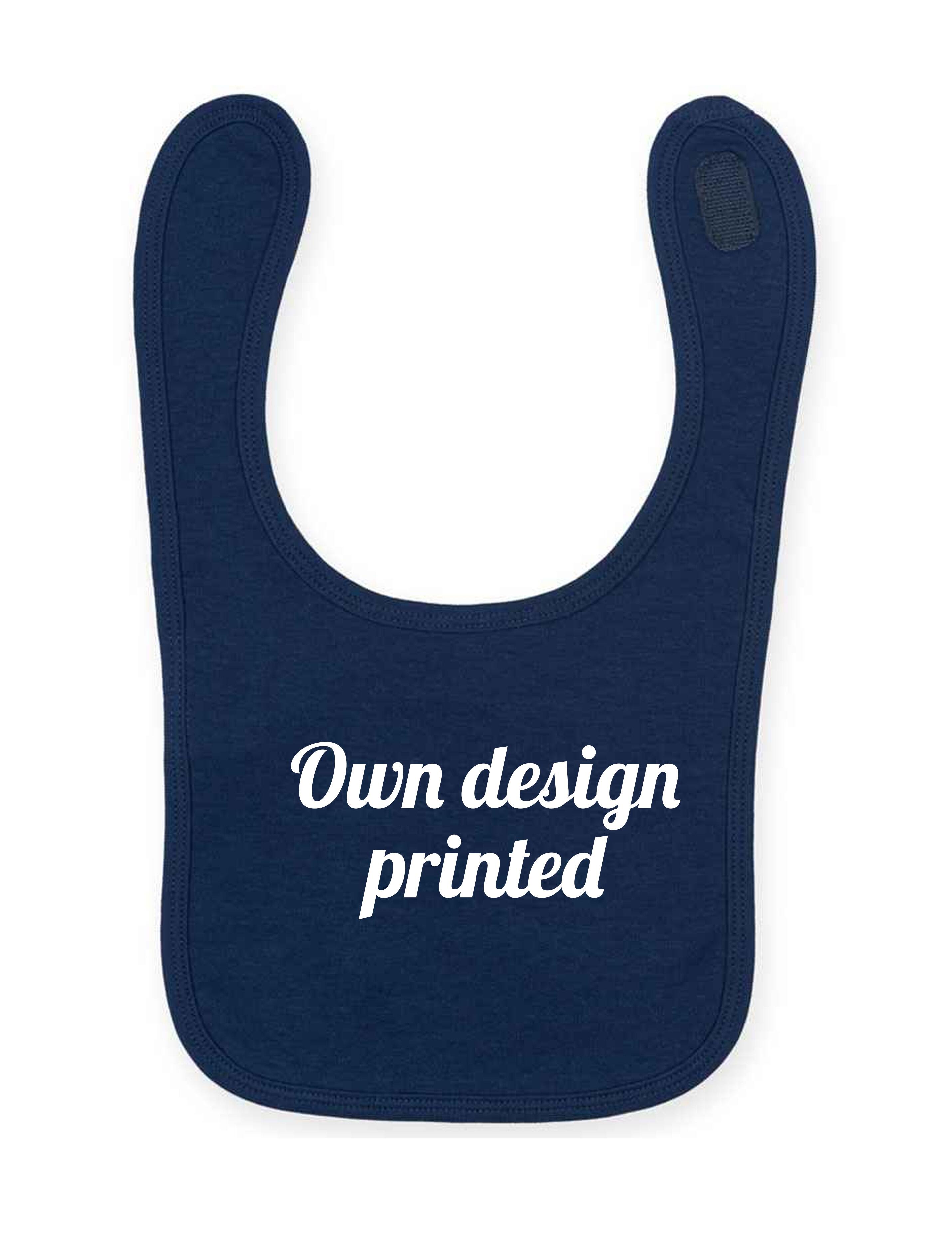 Personalised Babies Bib Navy with Embroidery
