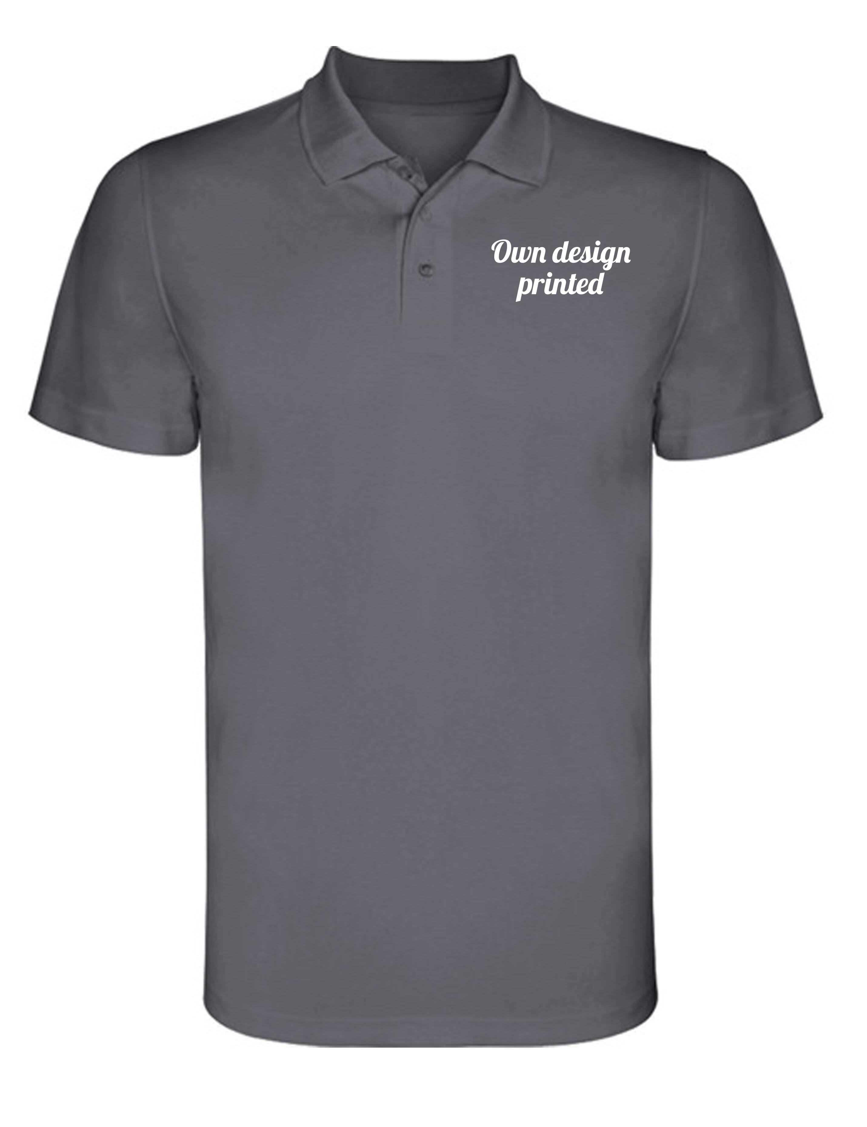 Personalised Dri-FIT Short Sleeve Polo Shirt with Embroidery grey