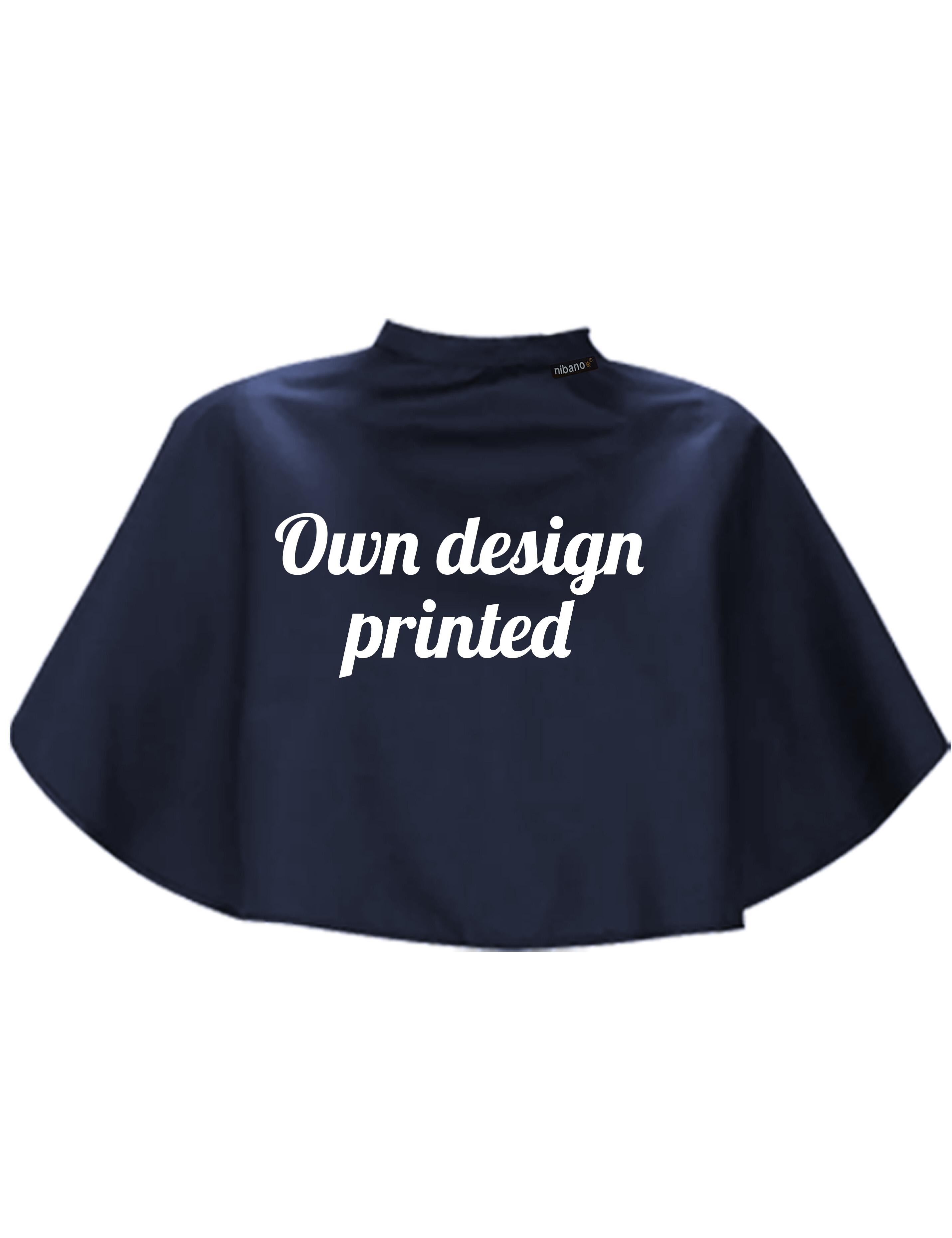 Personalised Nibano waterproof makeup cape Navy
