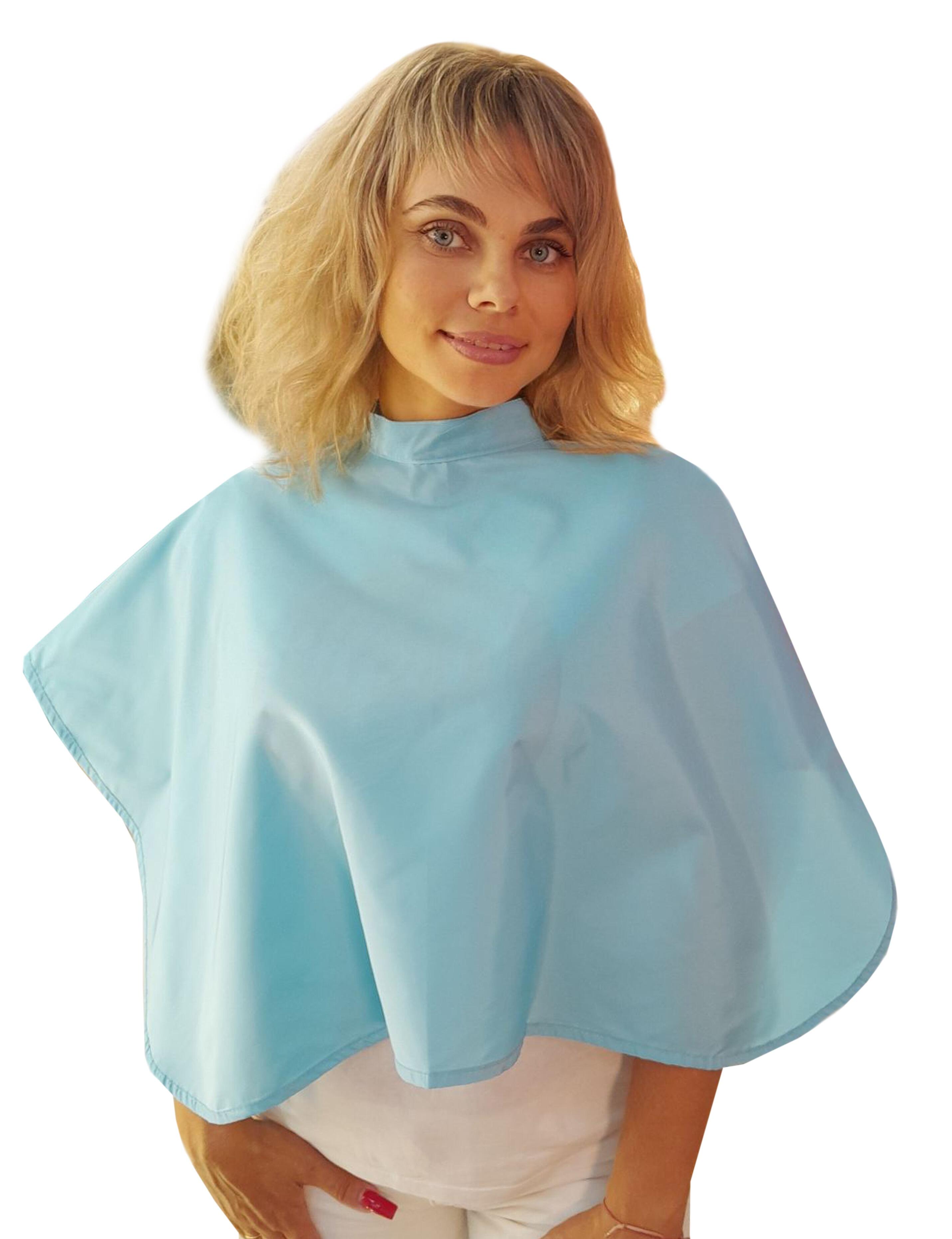 Custom waterproof makeup cape Aqua Blue