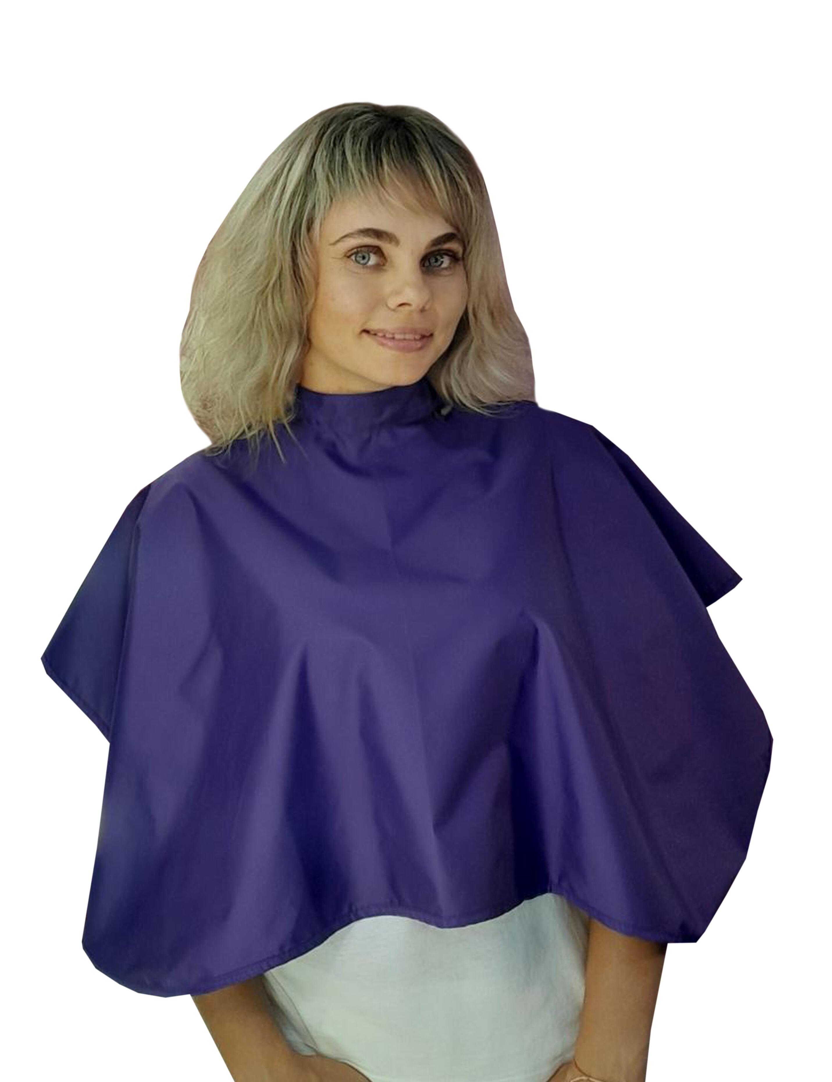 Waterproof Makeup cape Purple with logo