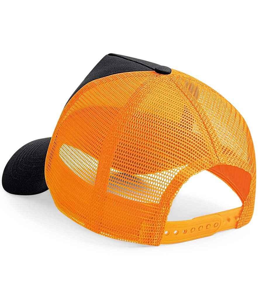 Custom Embroidered Snapback Trucker Cap Black/Orange