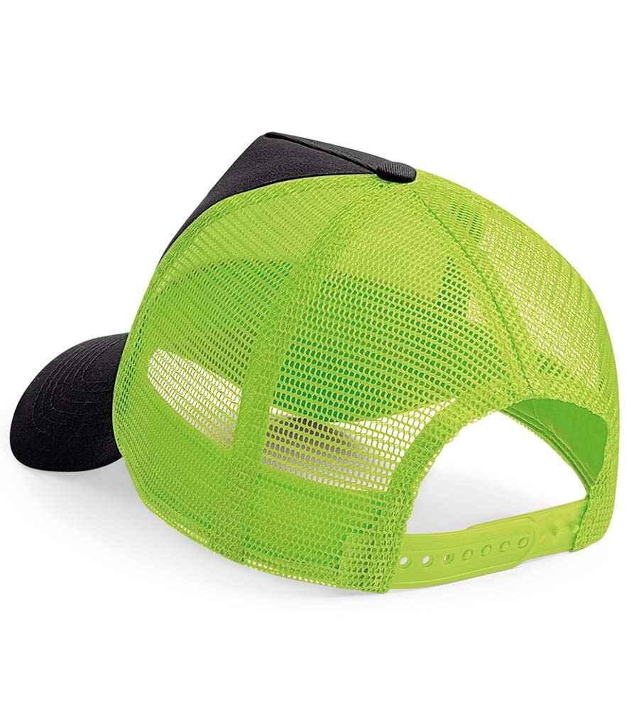 Custom Embroidered Snapback Trucker Cap Black/Lime