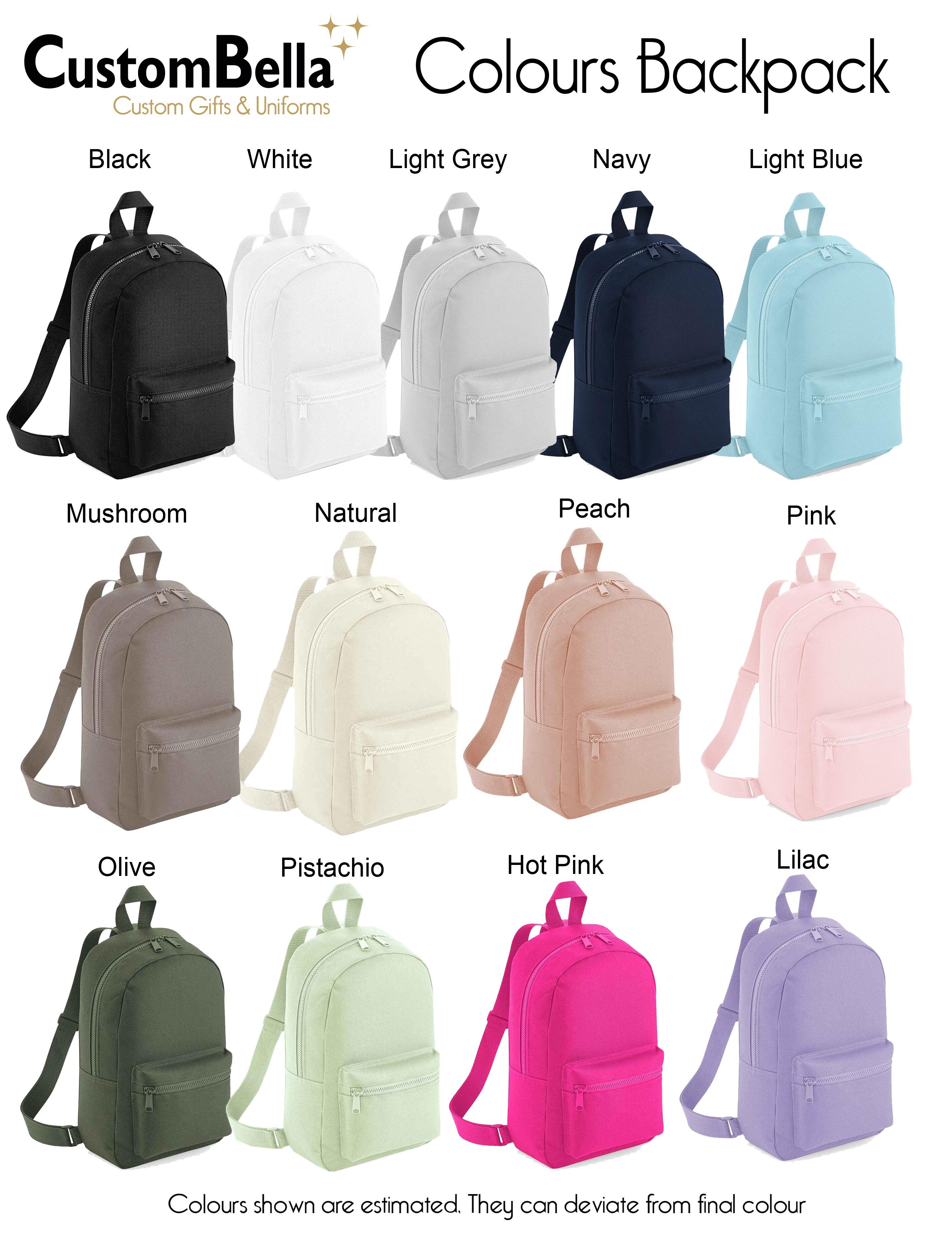 Personalised Embroidered Kids Backpack Hot Pink with name or logo