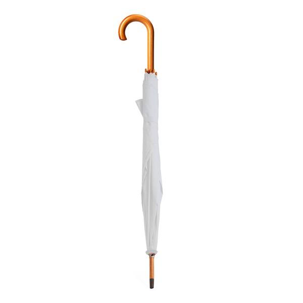 Personalised Umbrella with wooden handle White with name or logo printed