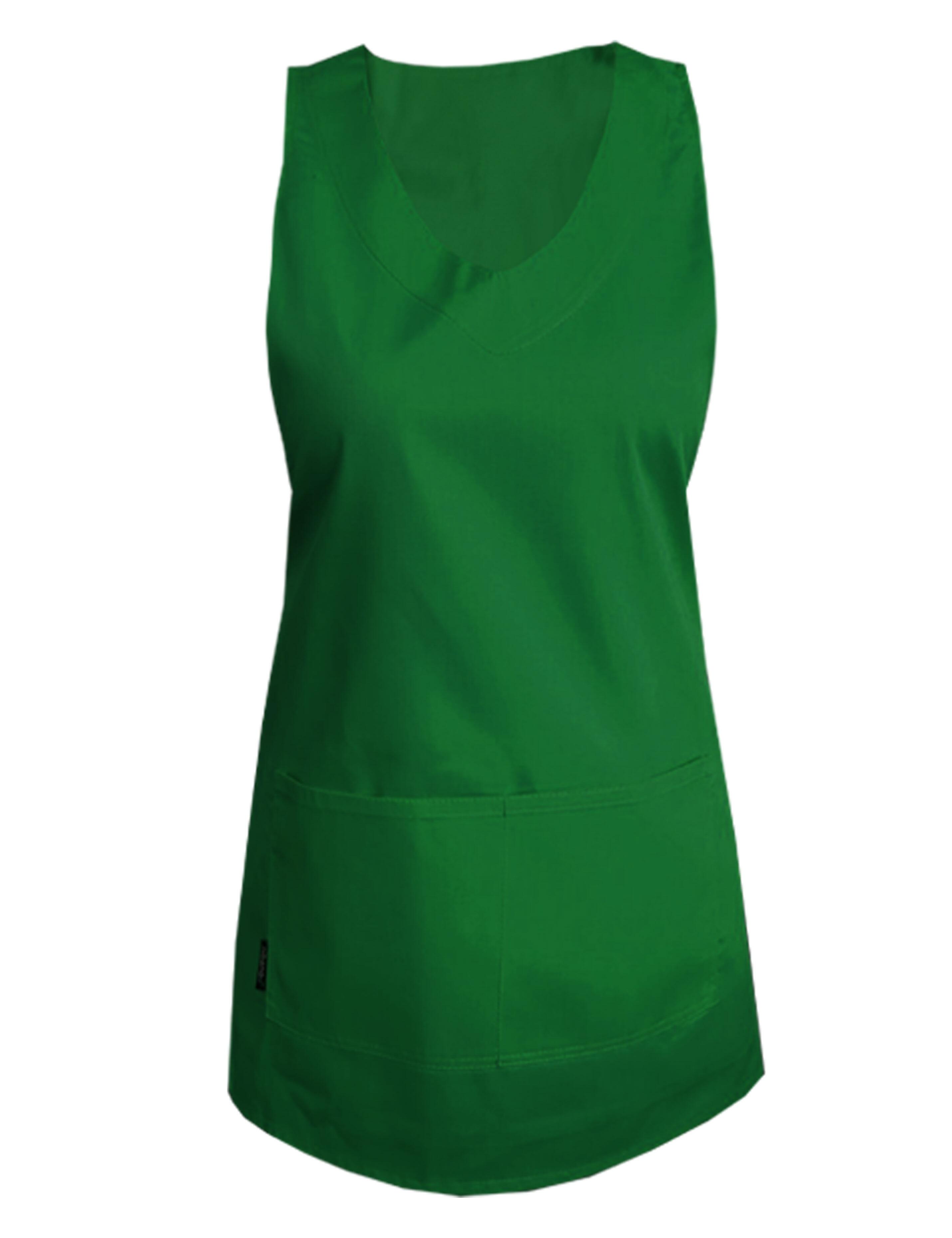 Professional kelly green waterproof wrap around apron for salons