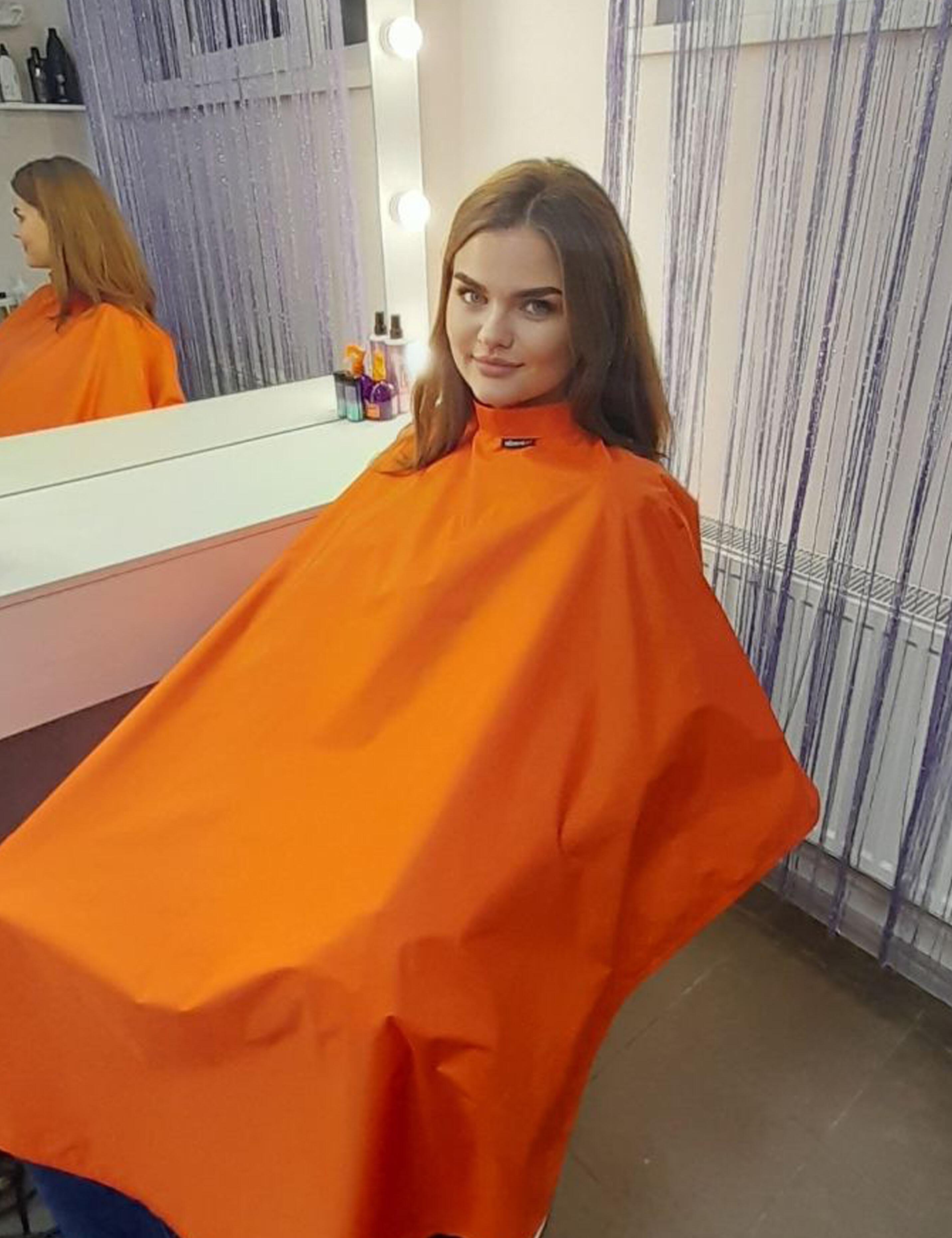 Professional Barber cape orange