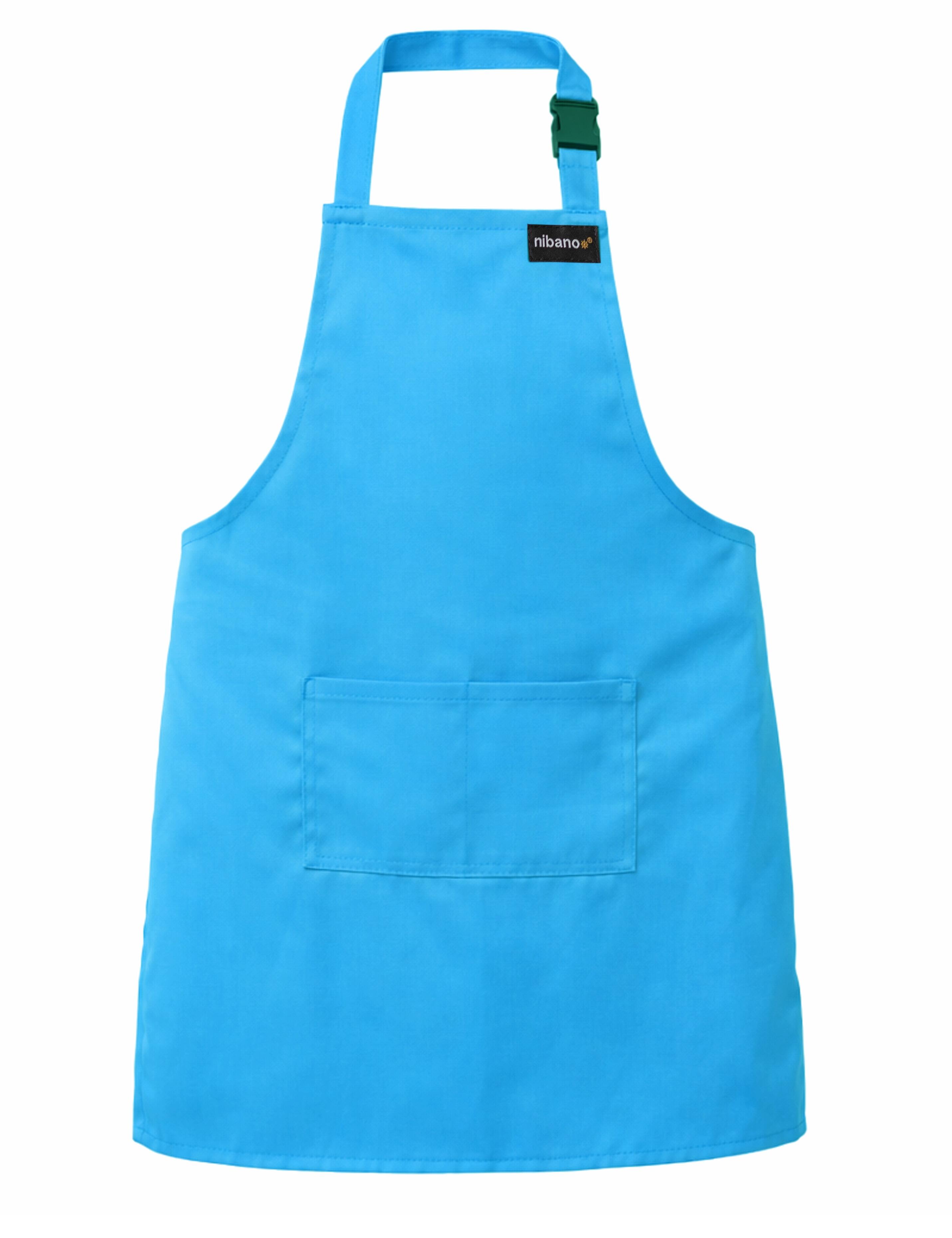 Personalised kids apron Turquoise printed