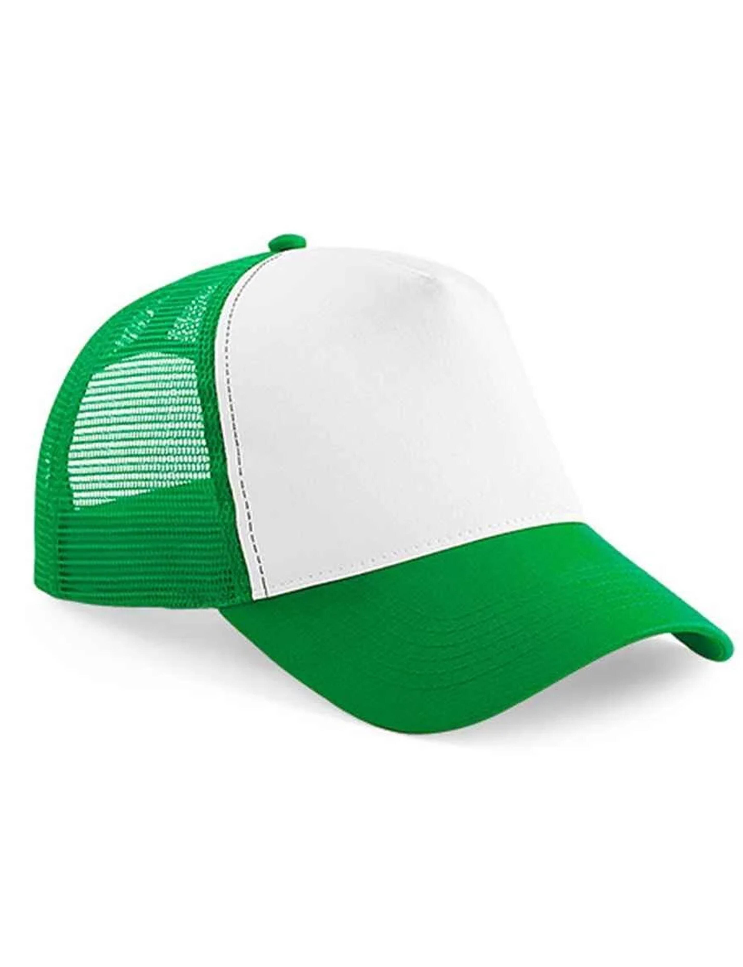 Personalised Embroidered Snapback Trucker Cap green/white