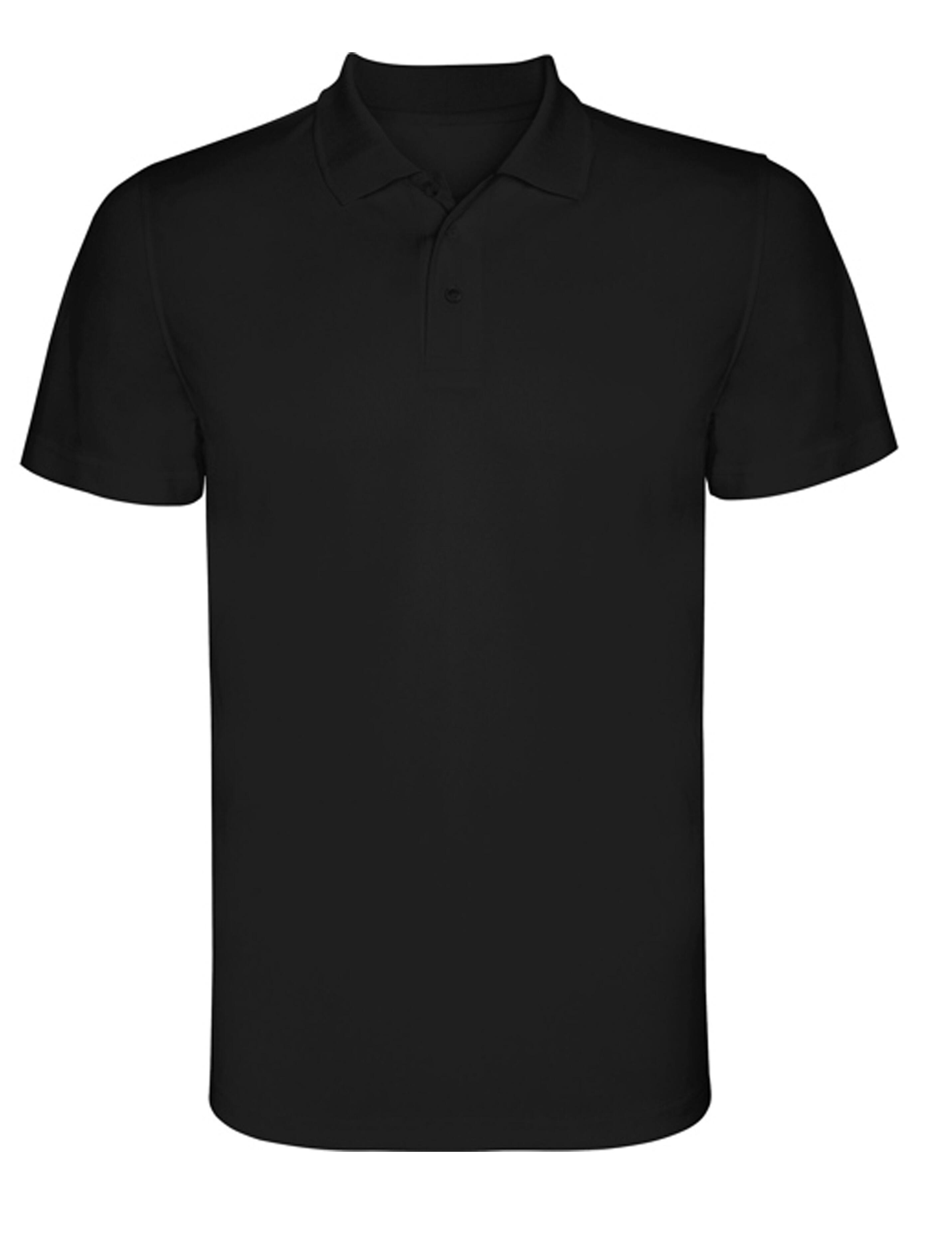 Black Dri-Fit polo shirt breathable performance fabric