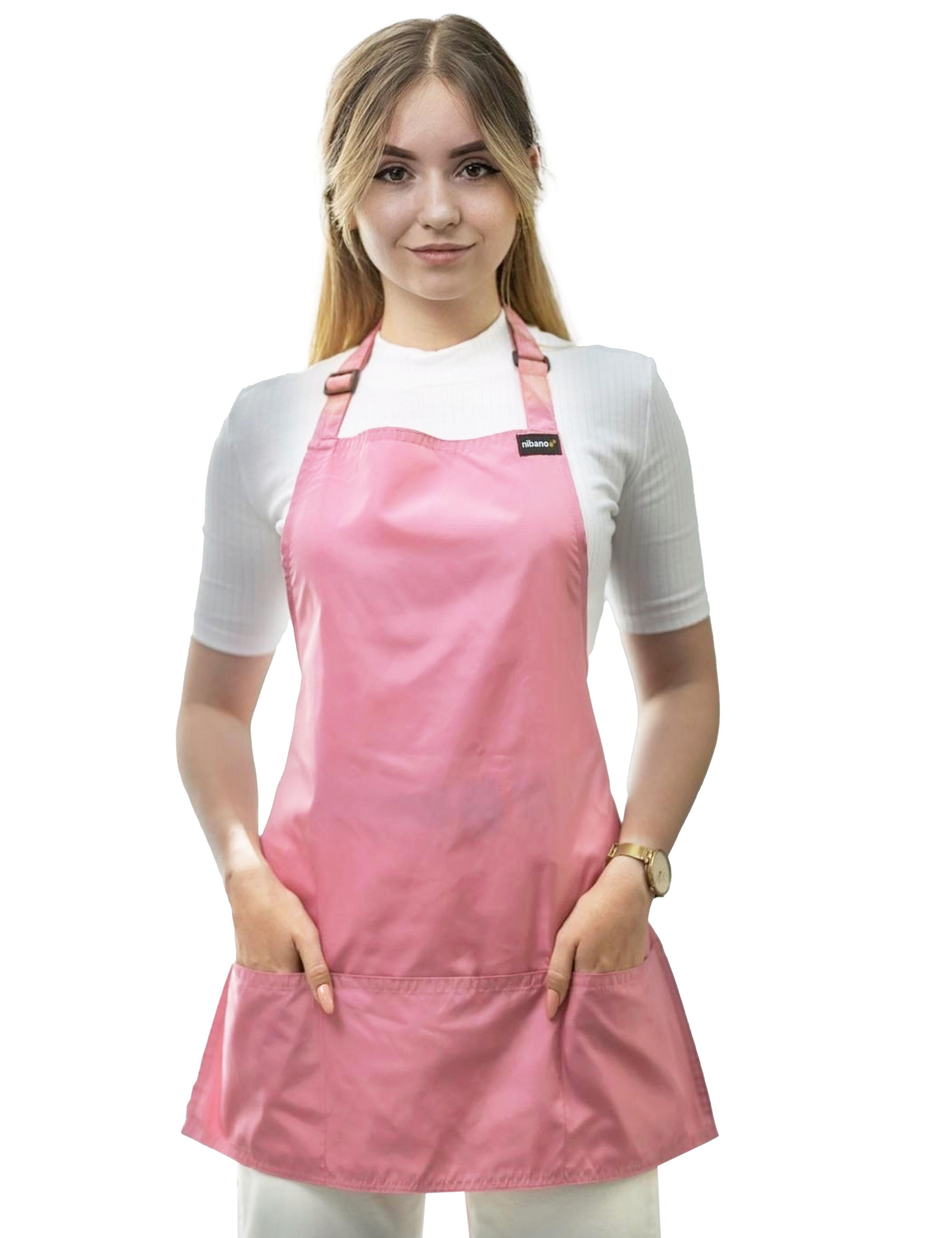 Custom pink barbie short salon apron waterproof