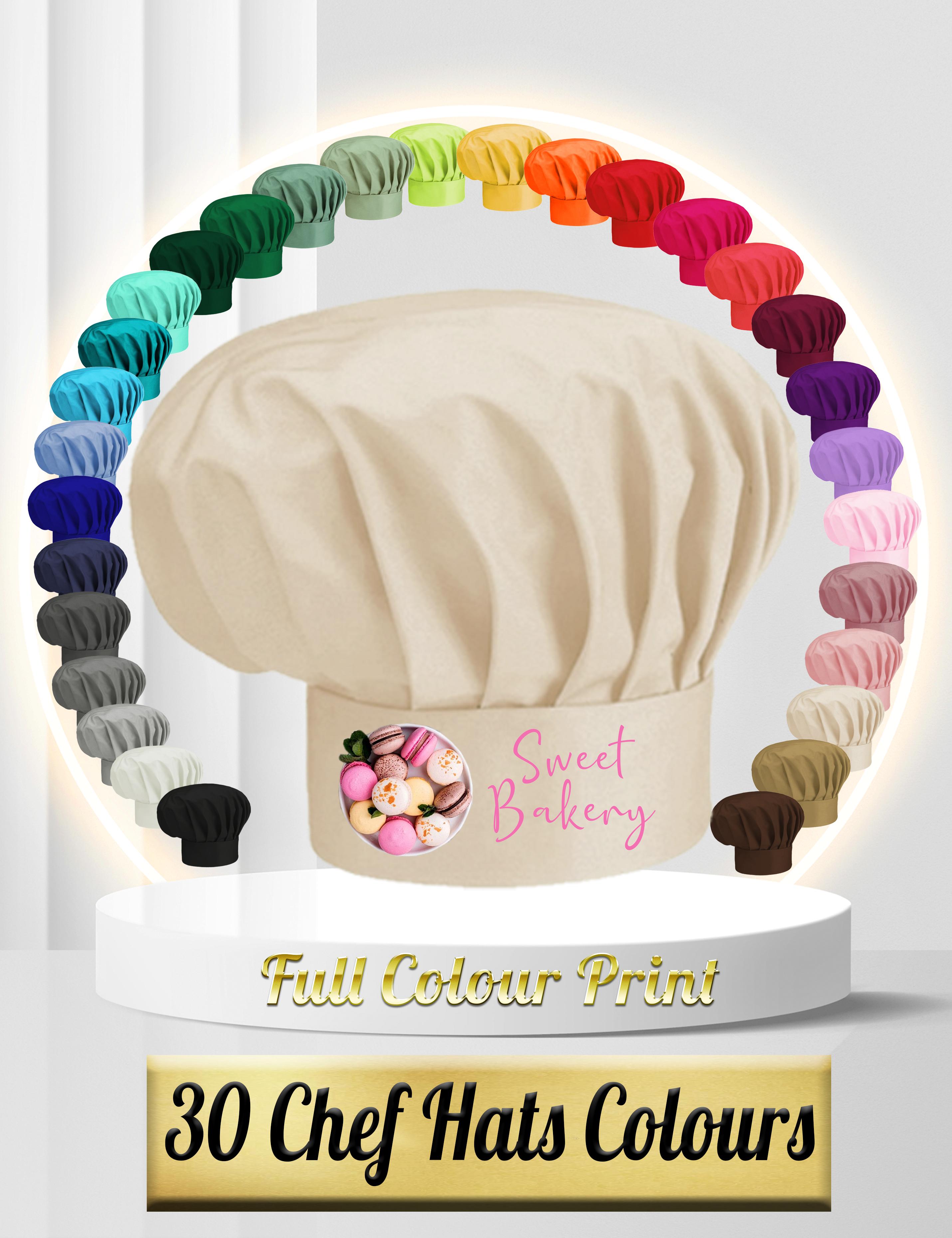 Sweet Bakkery Printed Chef's Hat fastening with hoops and loops