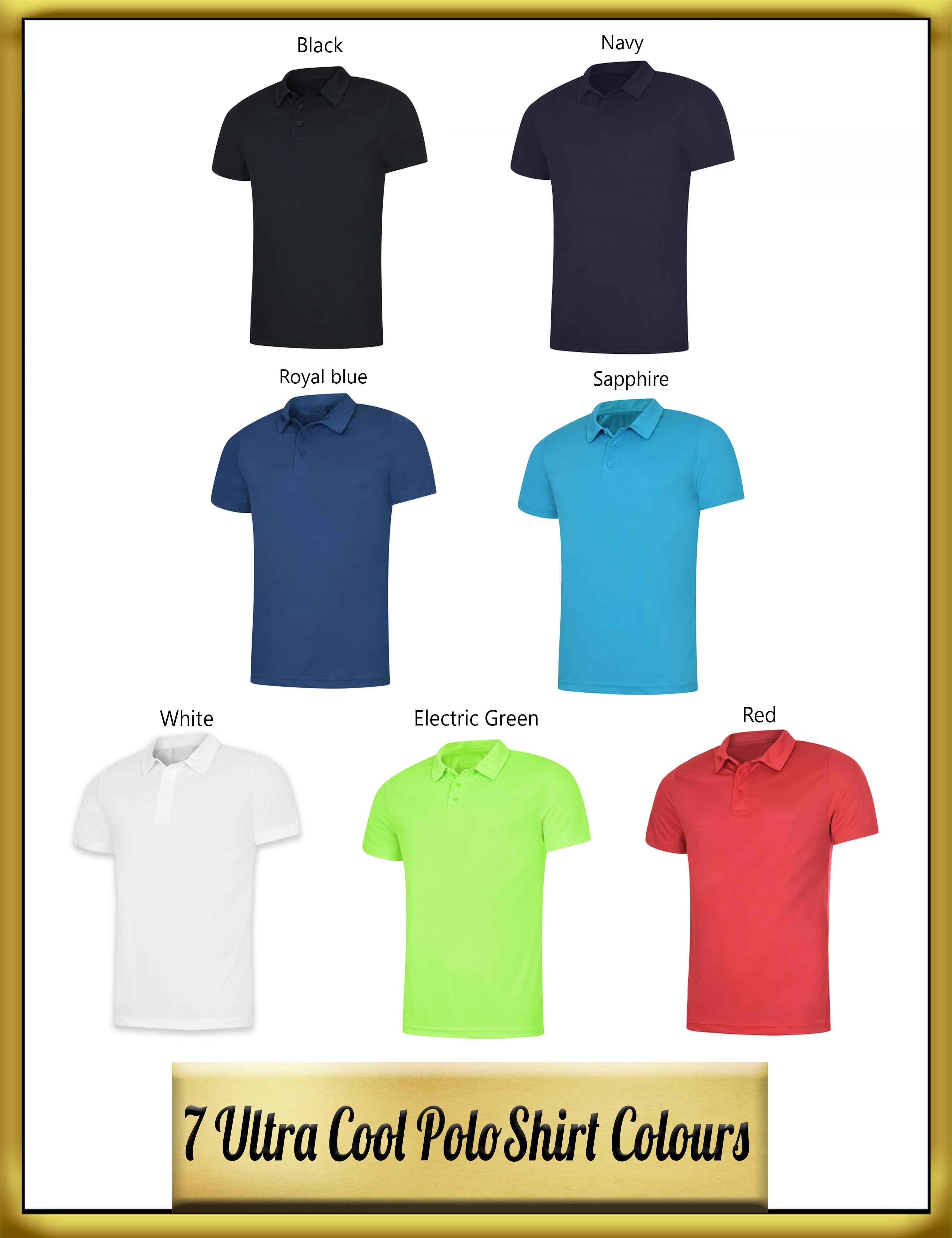 Photo Printed Dri Fit Polo Shirt colours