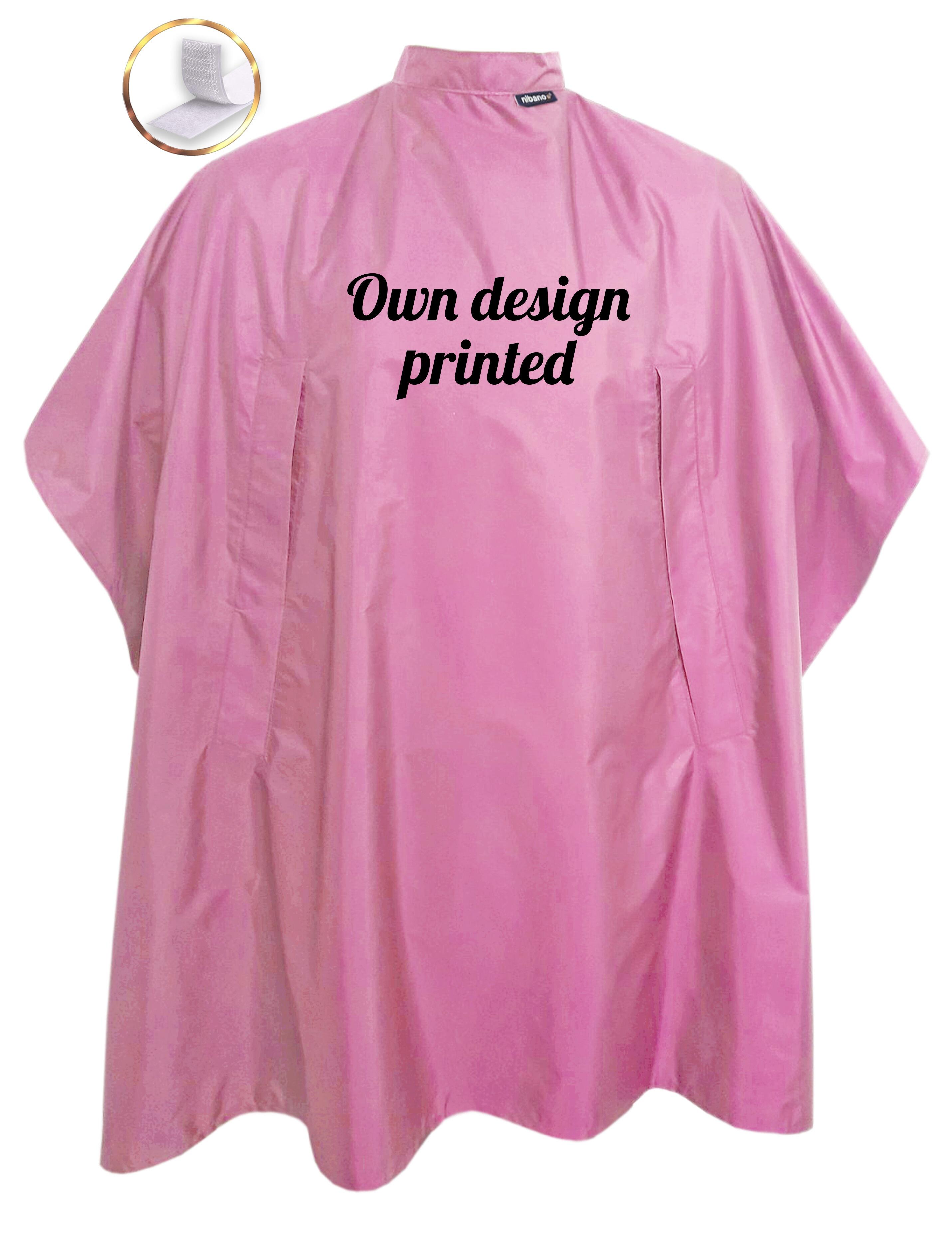Personalised Hairdressing gown Rose gold with hand slits Printed