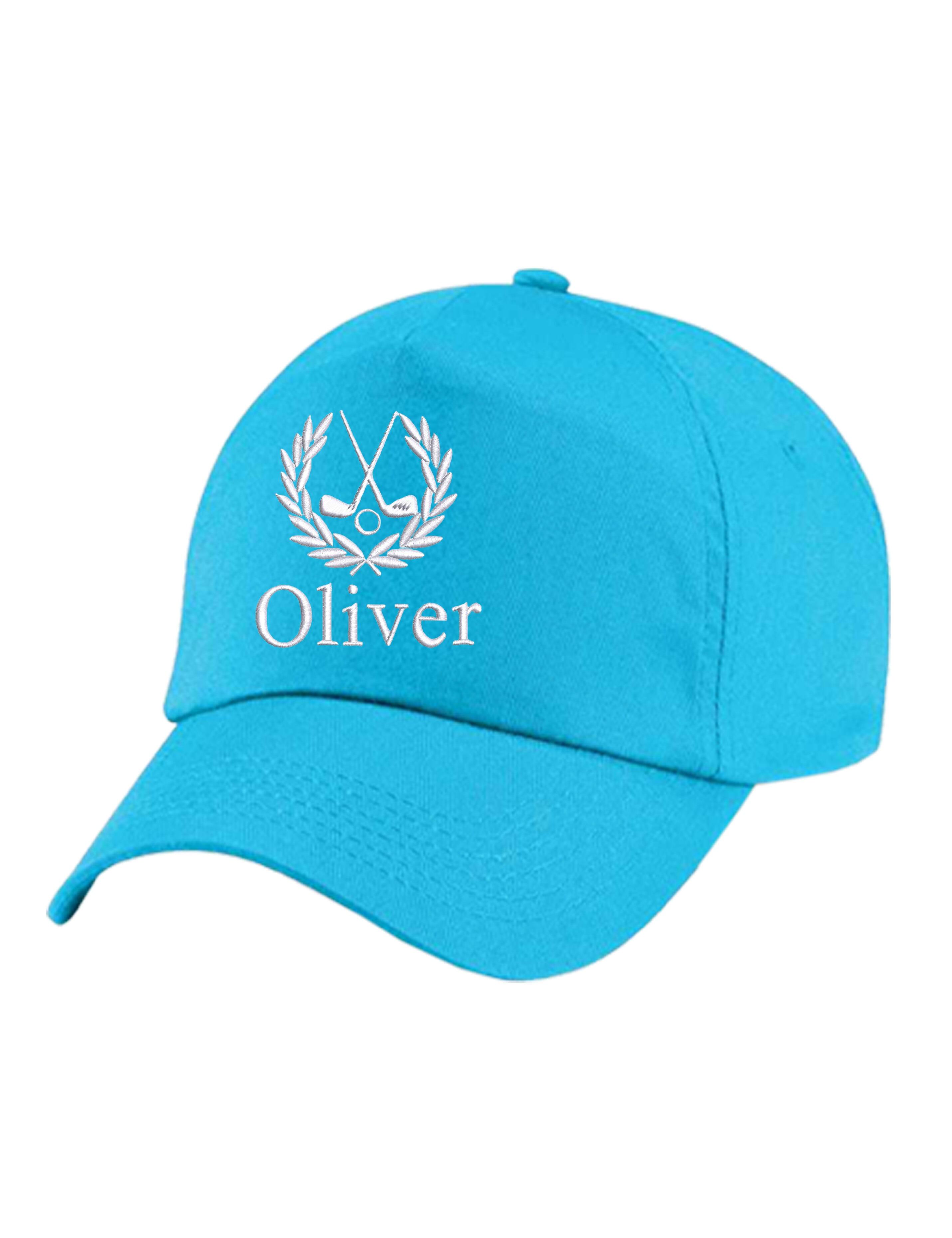 Personalised Embroidered Golf Cap Sapphire Blue