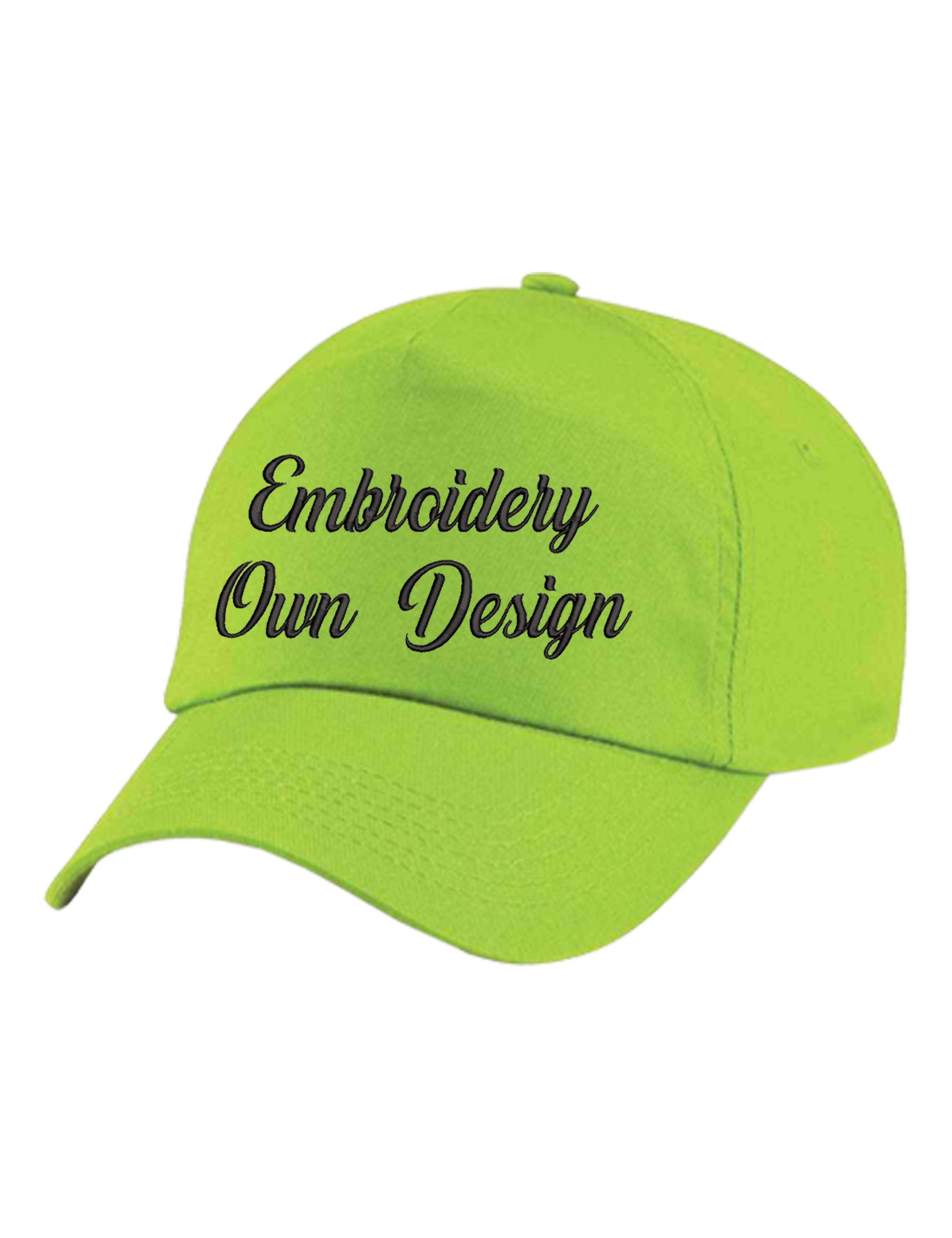 Personalised full colour printed Baseball Cap Lime available in 24 colours