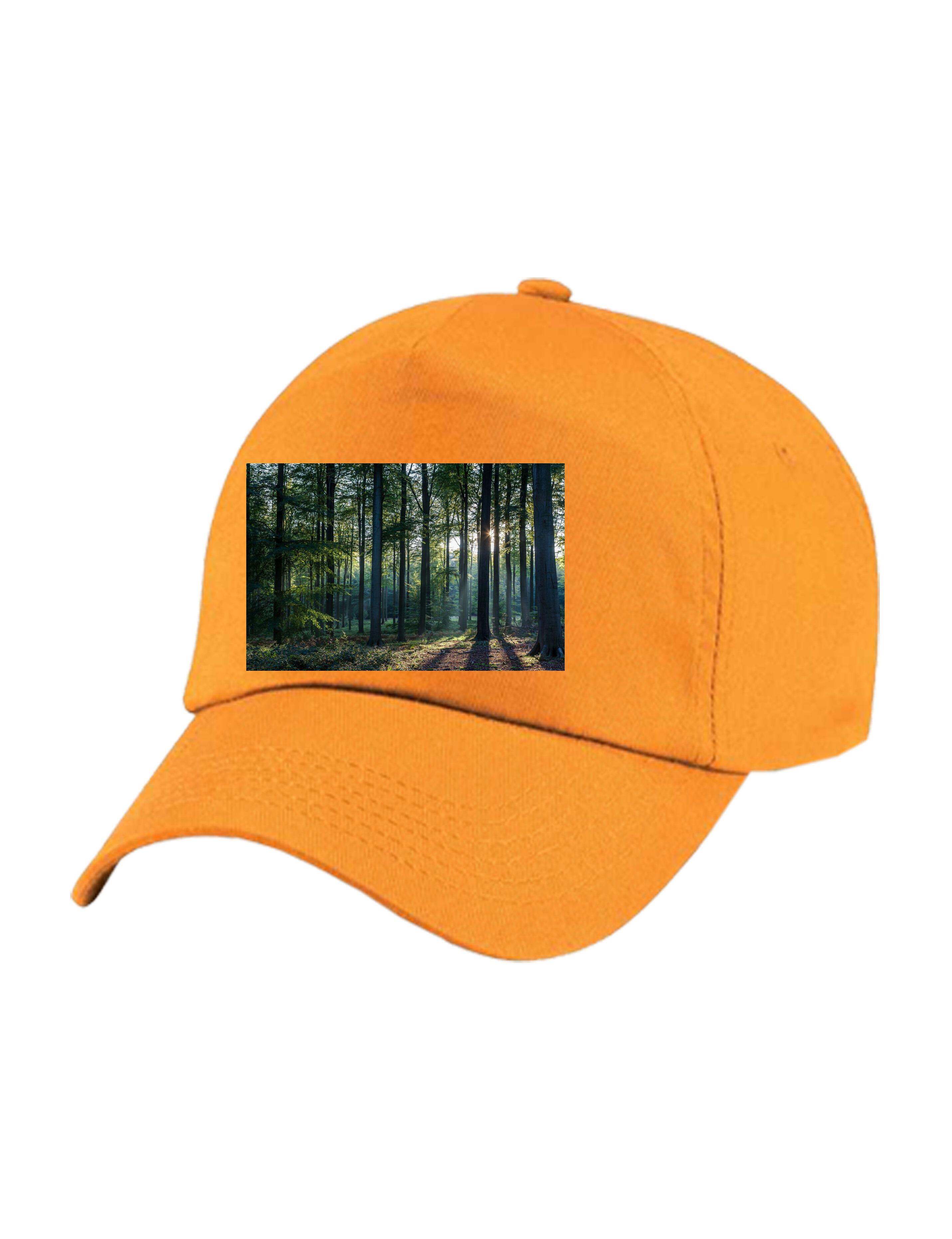 Personalised Photo Printed Baseball Cap Orange