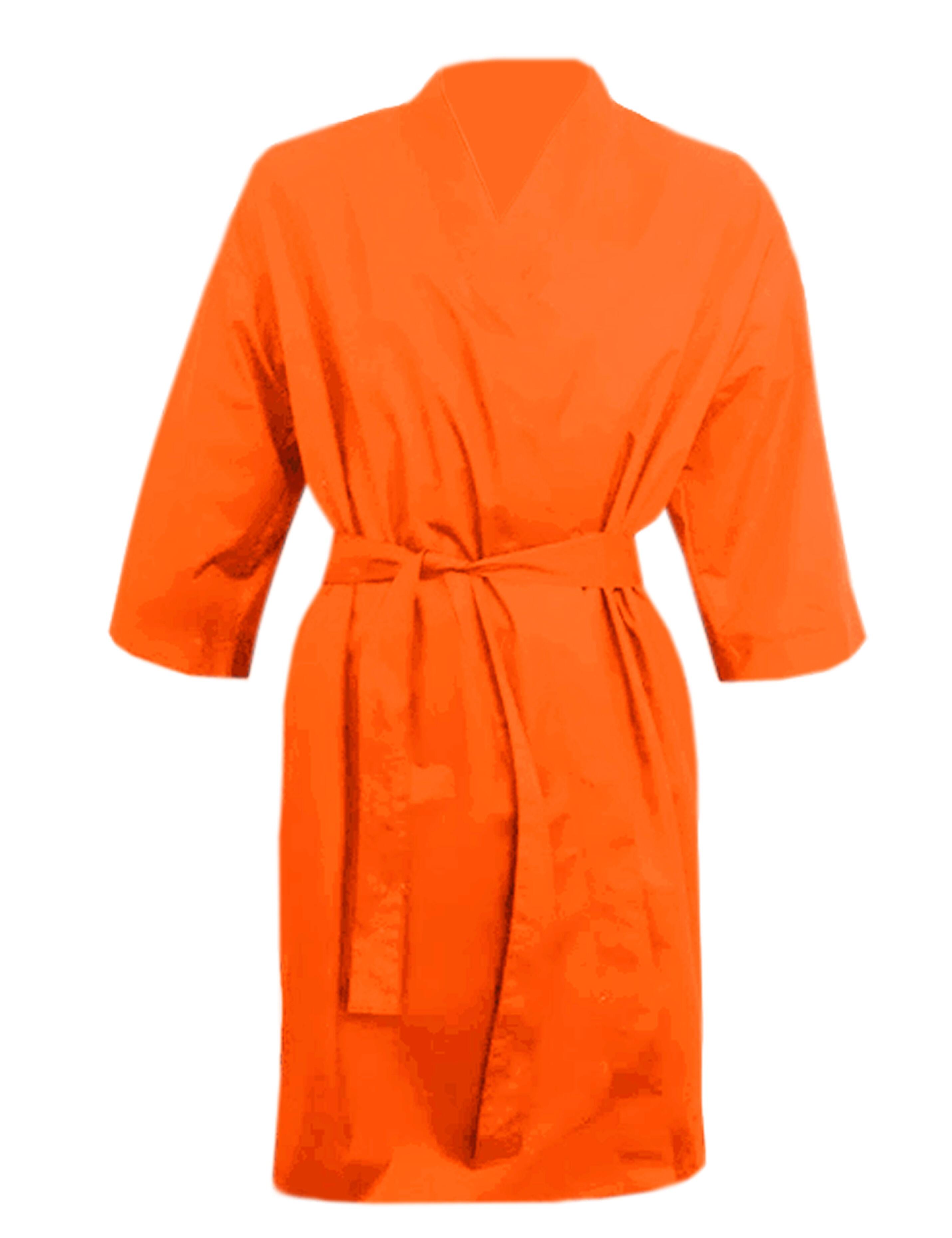 Nibano Hairdressing Kimono Gown Orange