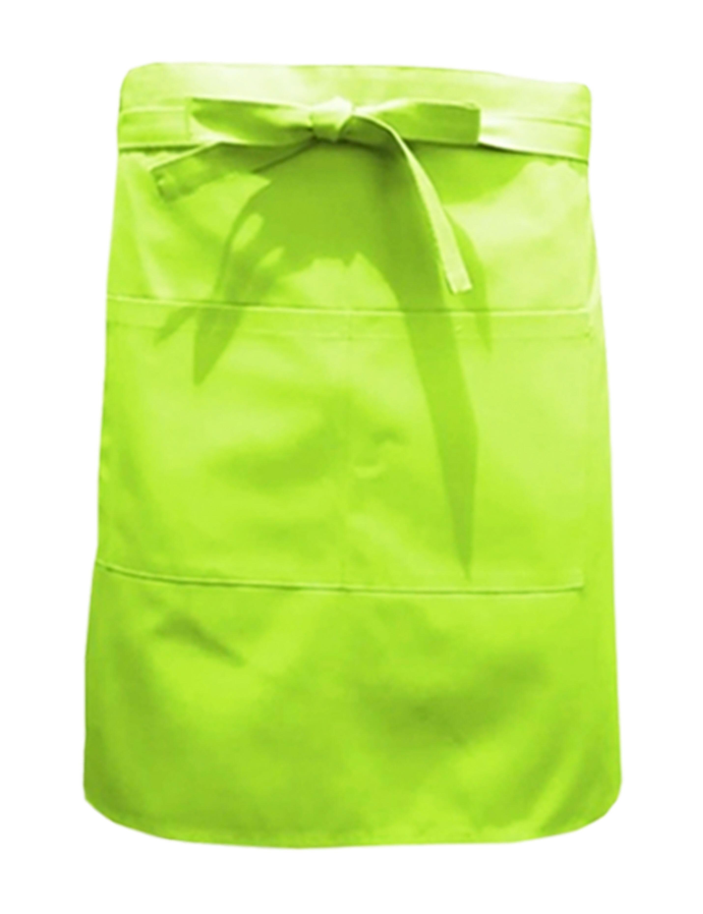 Nibano Mid Length Waist Apron with pockets Lime