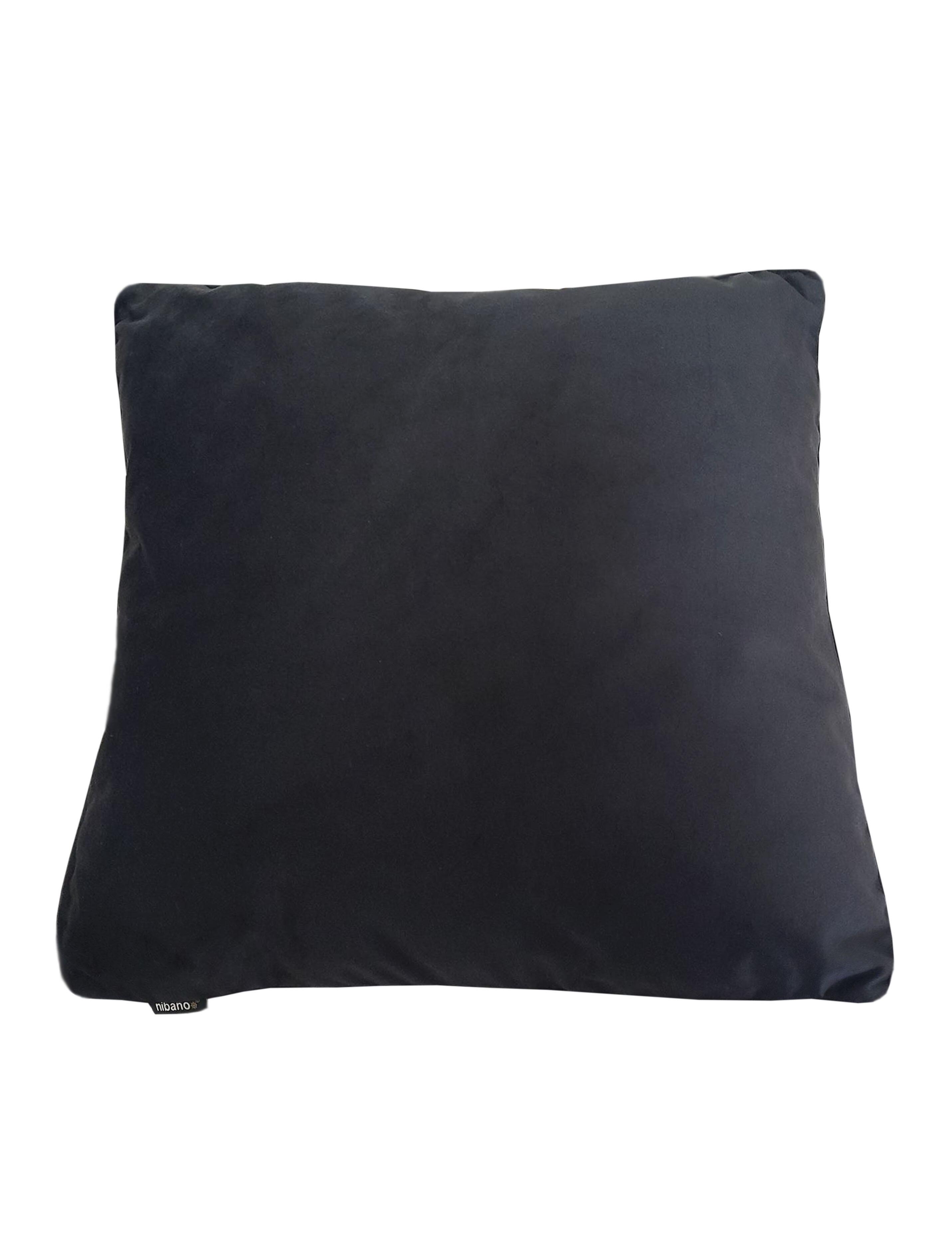 Nibano luxury velvet cushion black