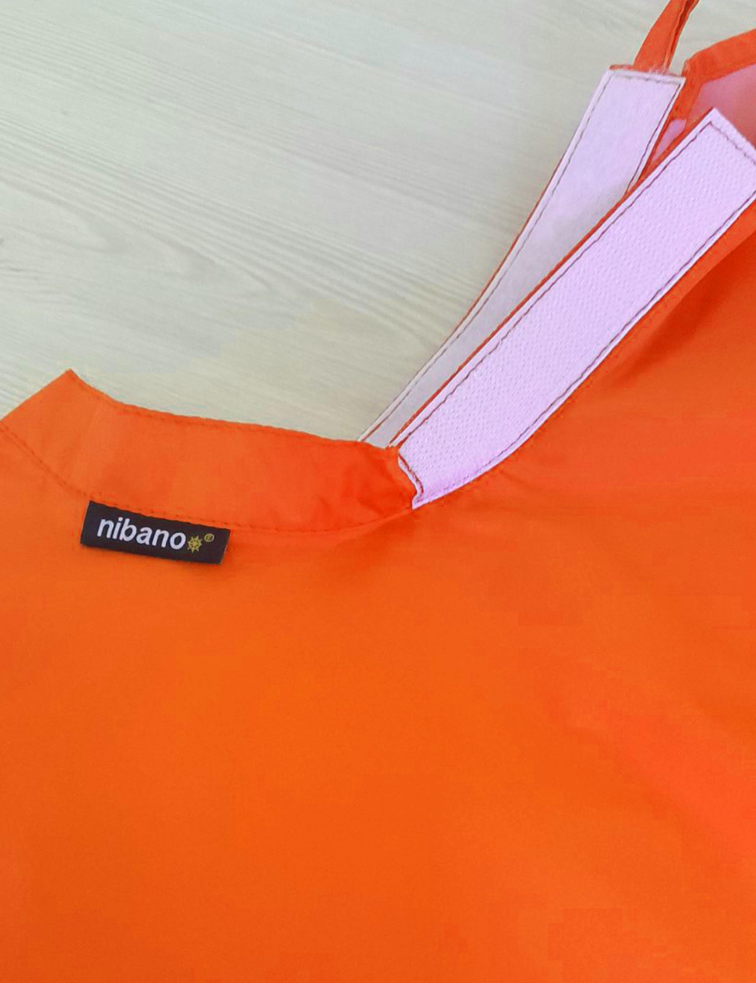 Hairdressing gown with velcro closing orange