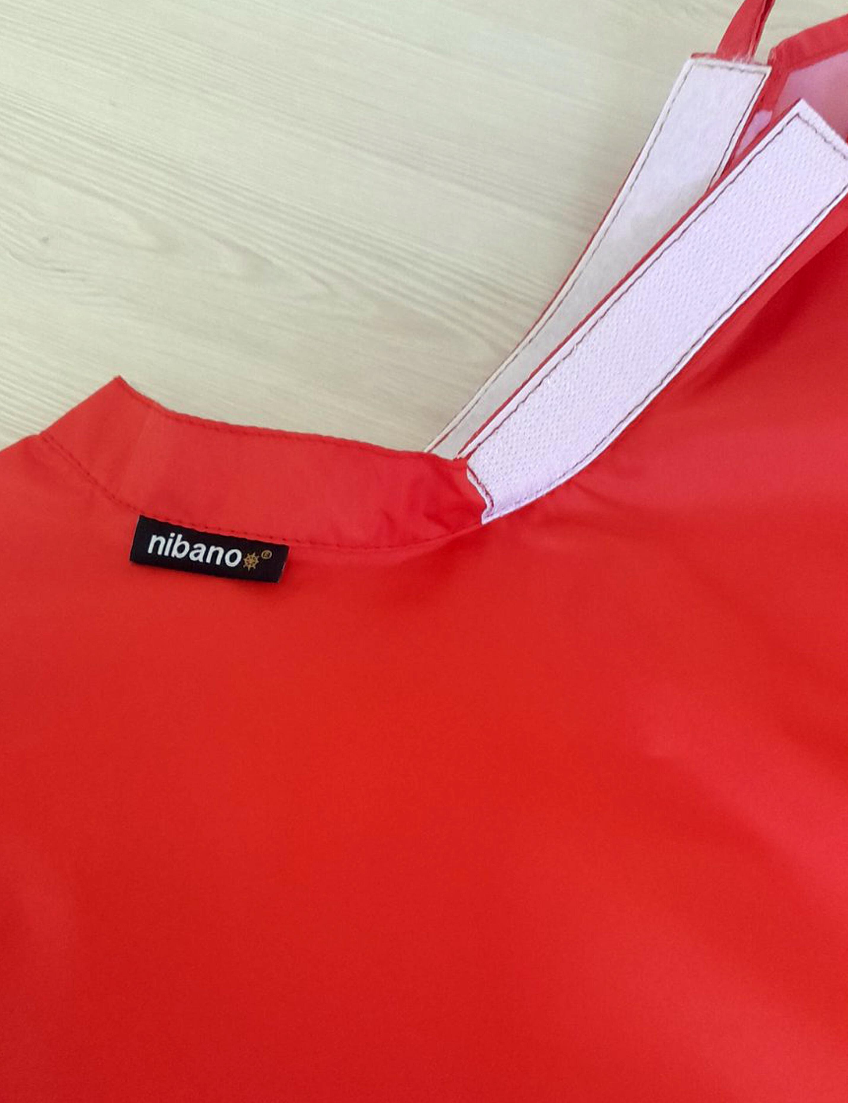 Red Gown for hairdressers with velcro closing