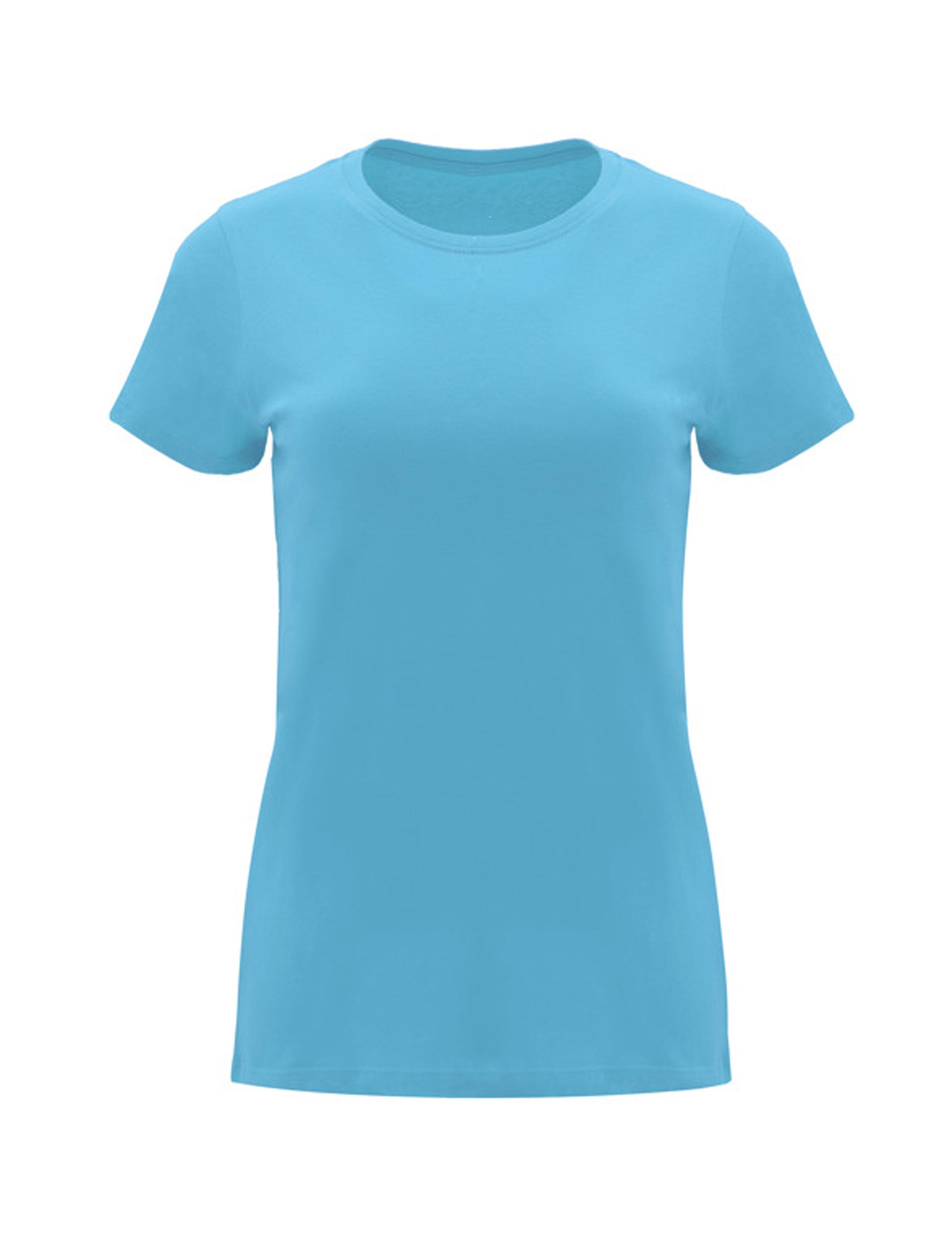 Plain turquoise women's T-shirt heavyweight cotton