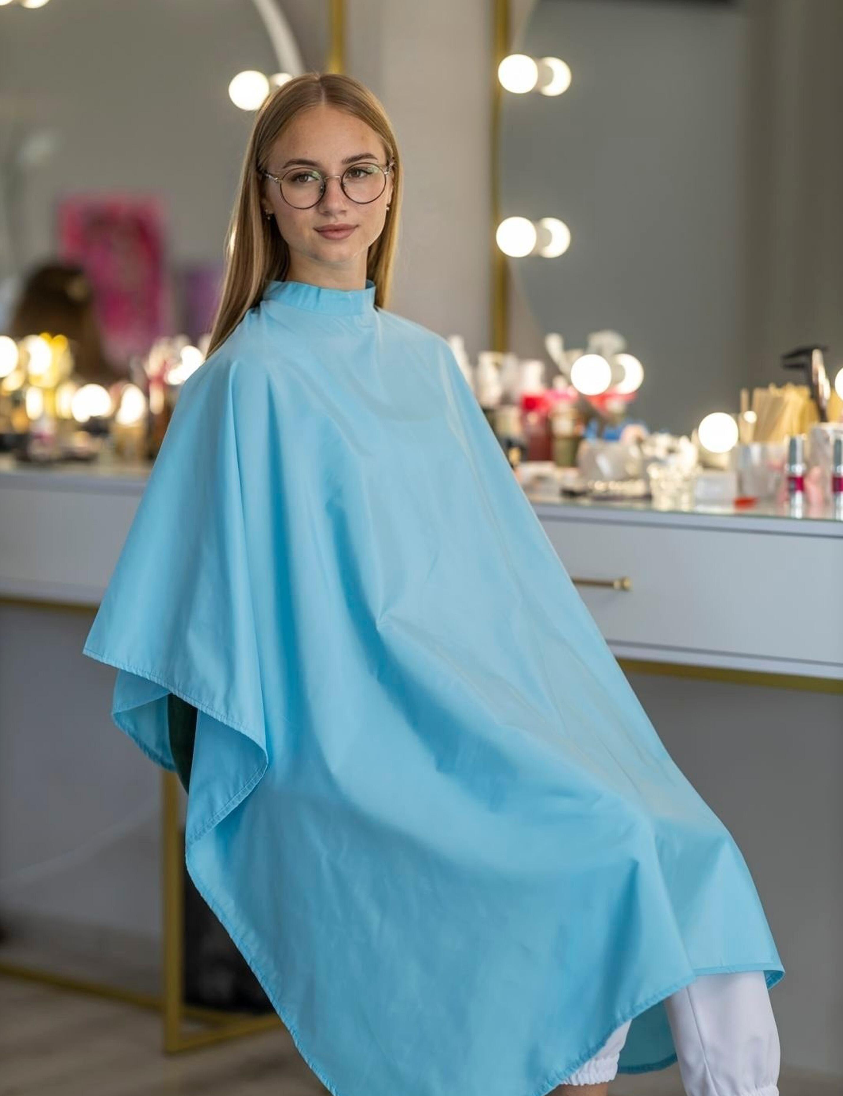 Best Hairdressing gown aqua blue in UK