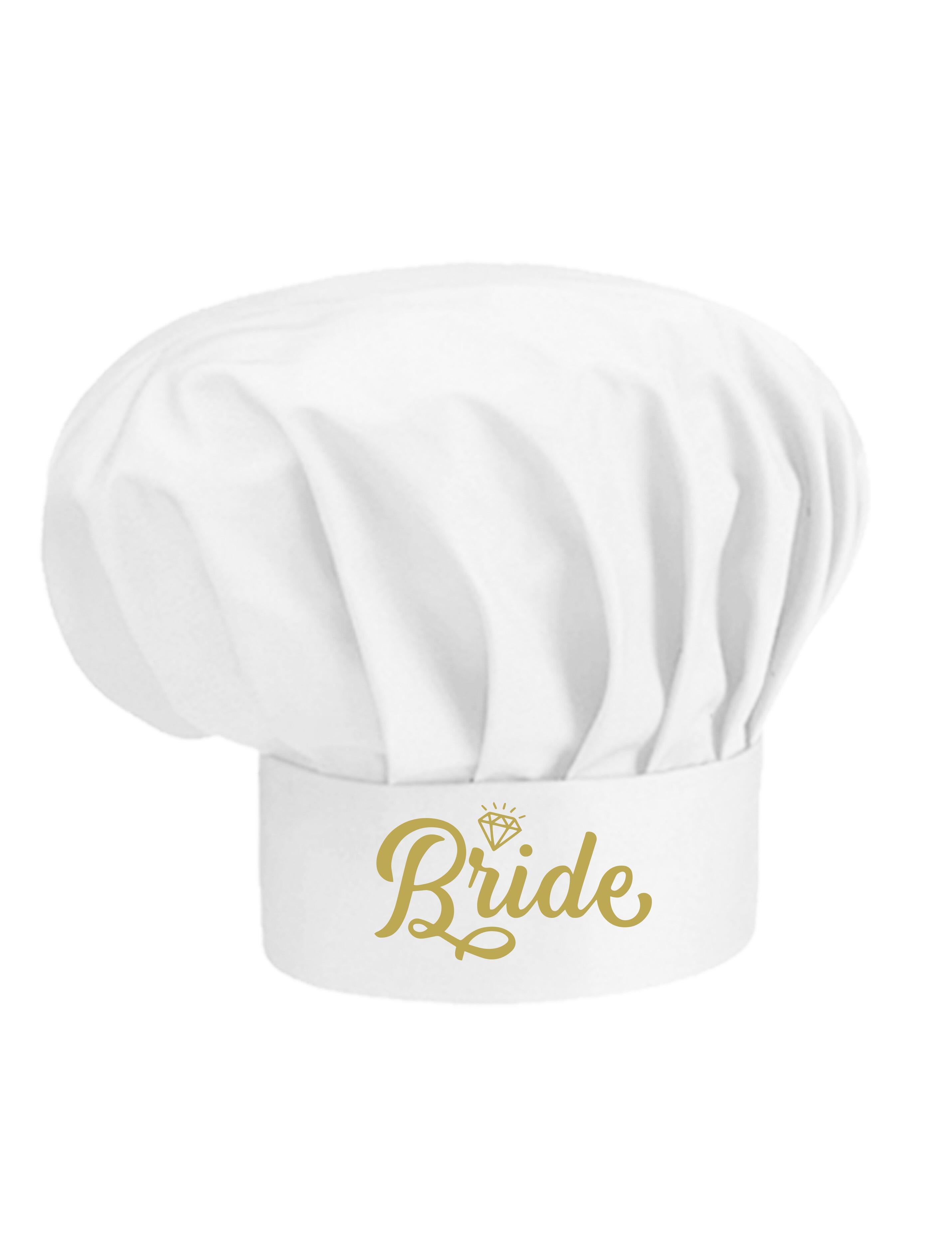 Brides chef hat Printed