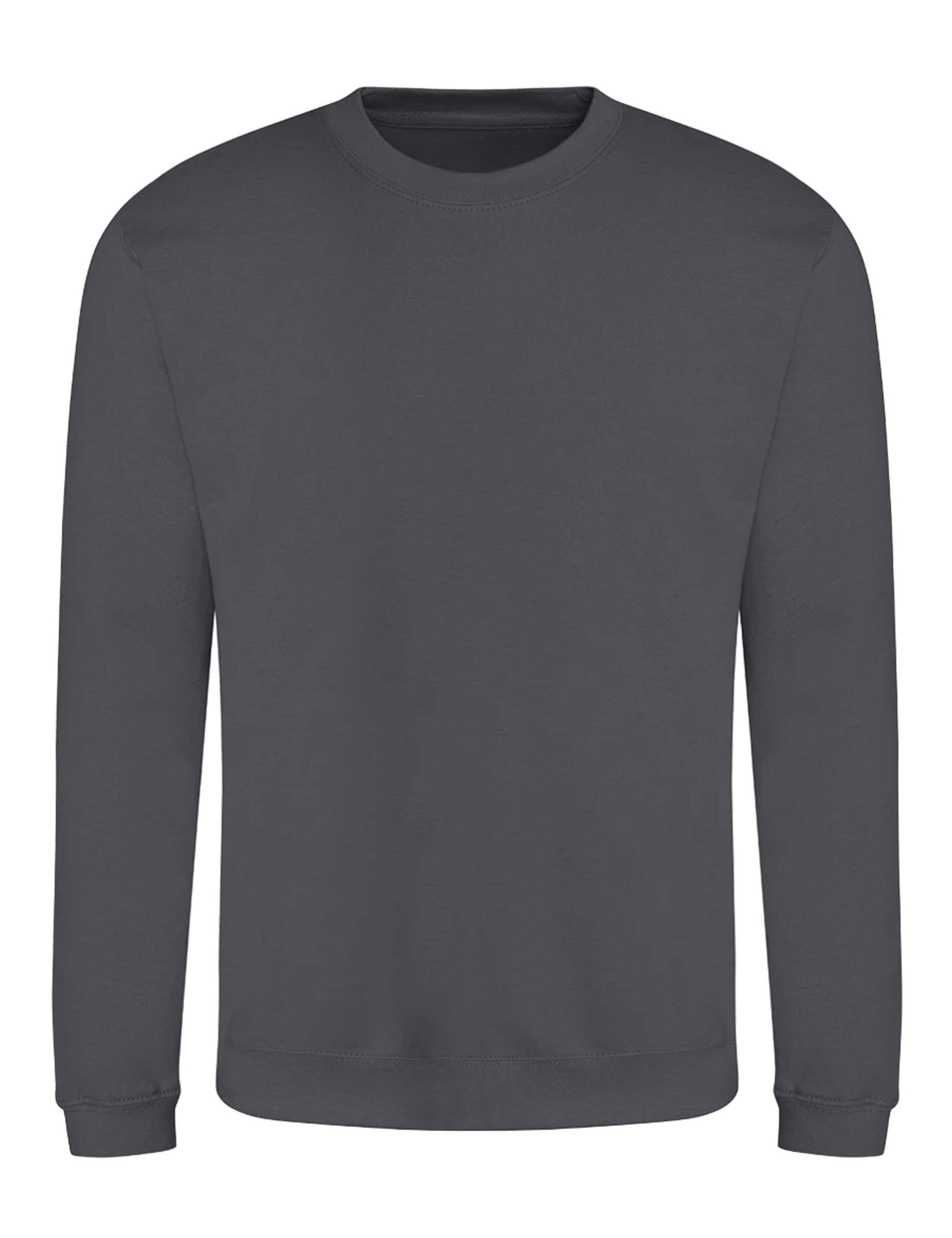 Dark Grey crewneck jumper suitable for printing or embroidery