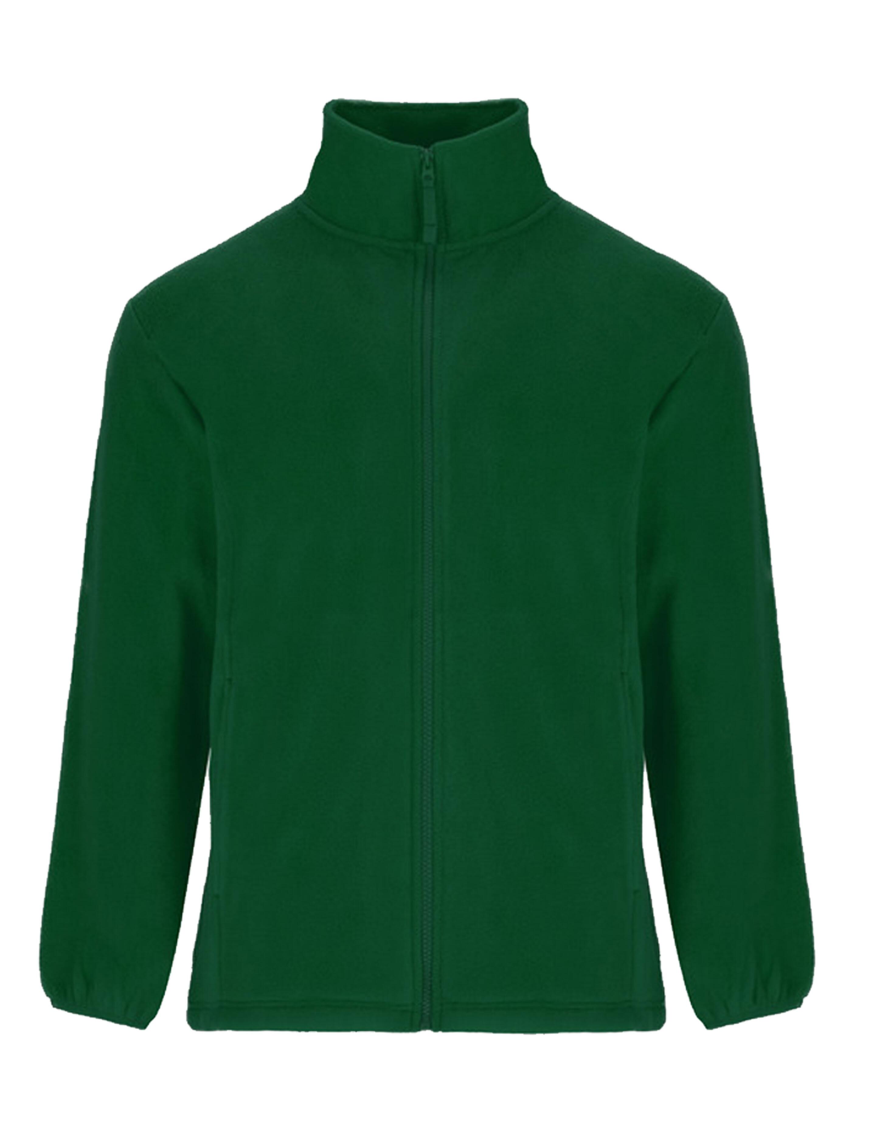 Bottle green fleece jacket for workwear plain or embroidered