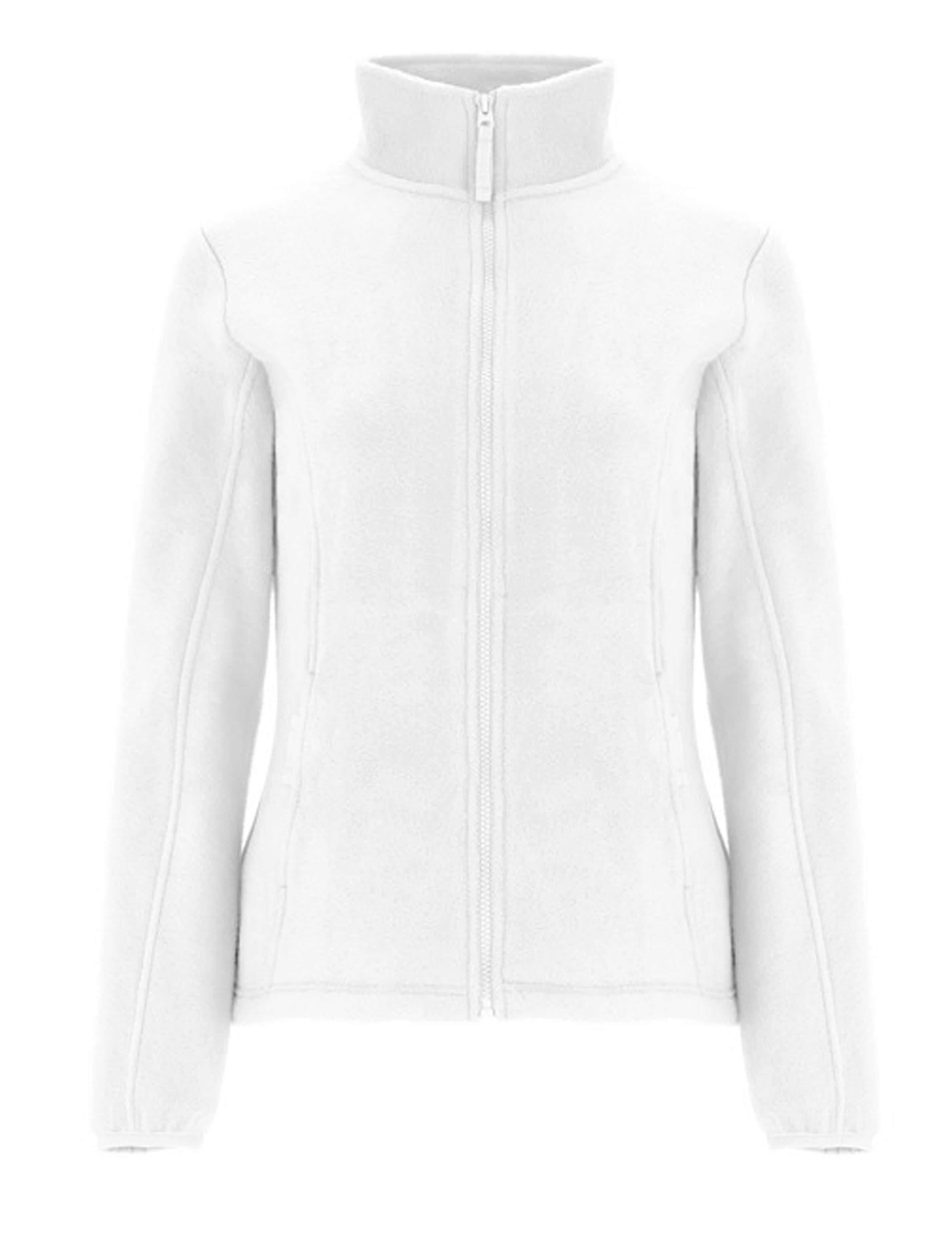 white fleece jacket women plain or embroidered