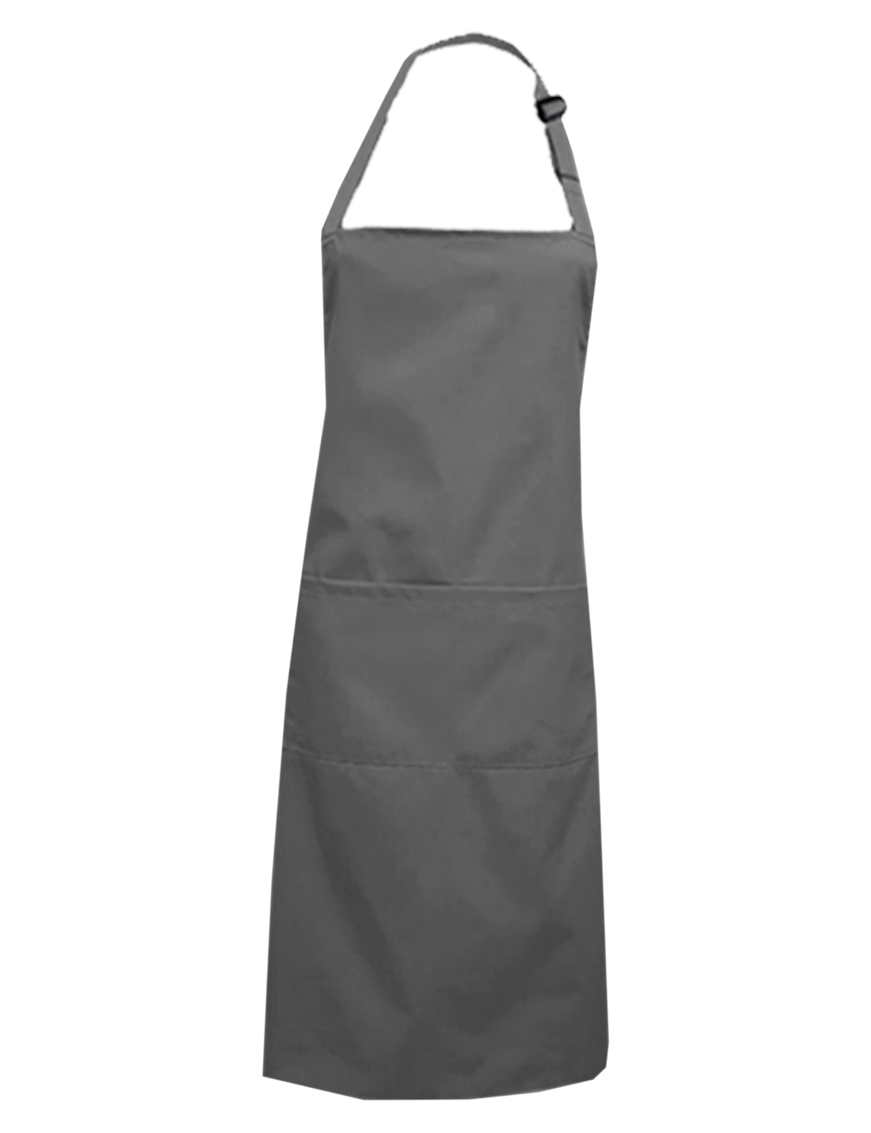 Plain Grey plus size bib apron for chefs, baristas, and stylists