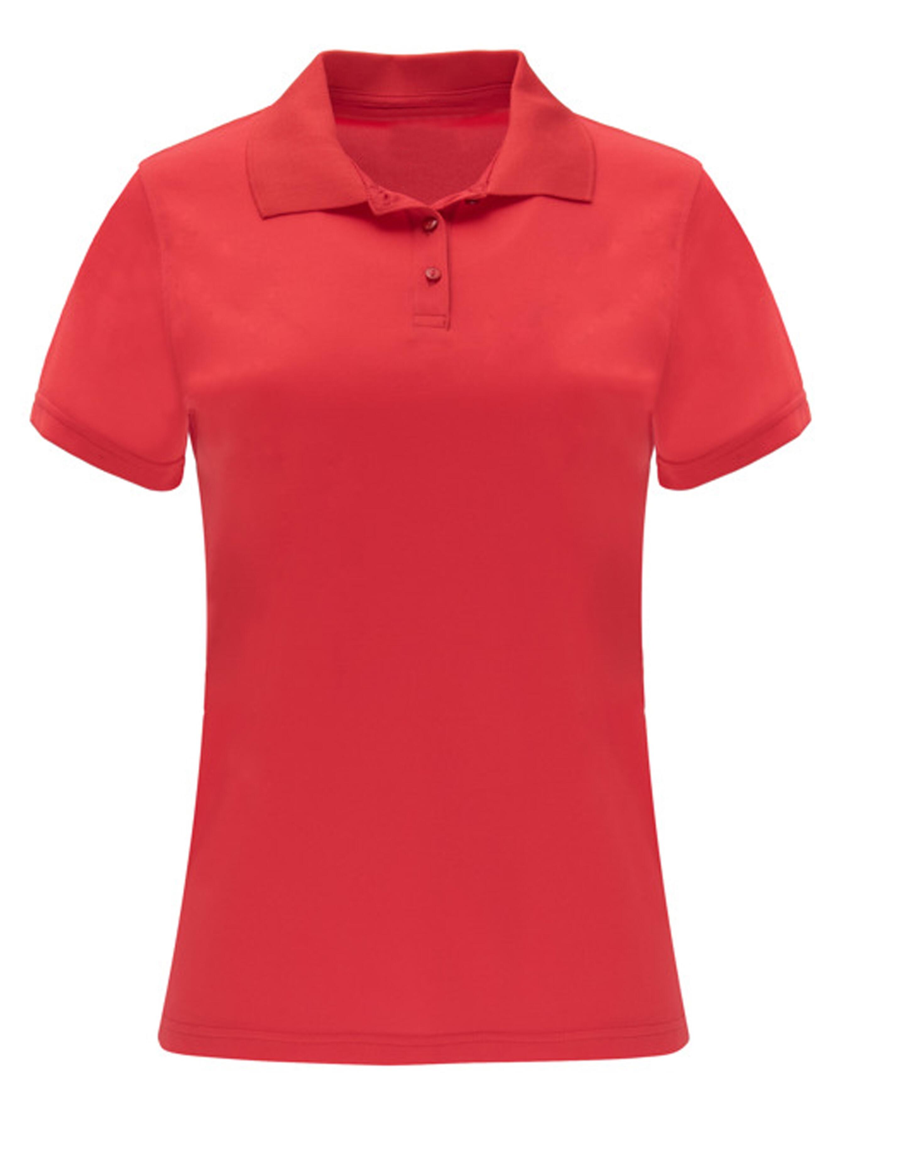 Red Dri-FIT ladies polo shirt for sports or workwear custom print or embroidery