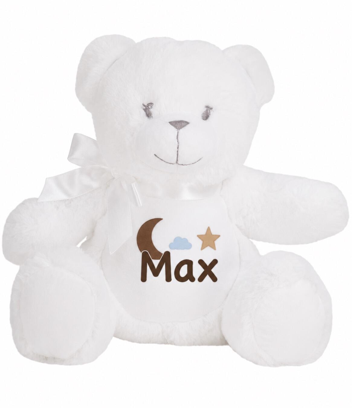 Personalised Small Teddy Bear white with print