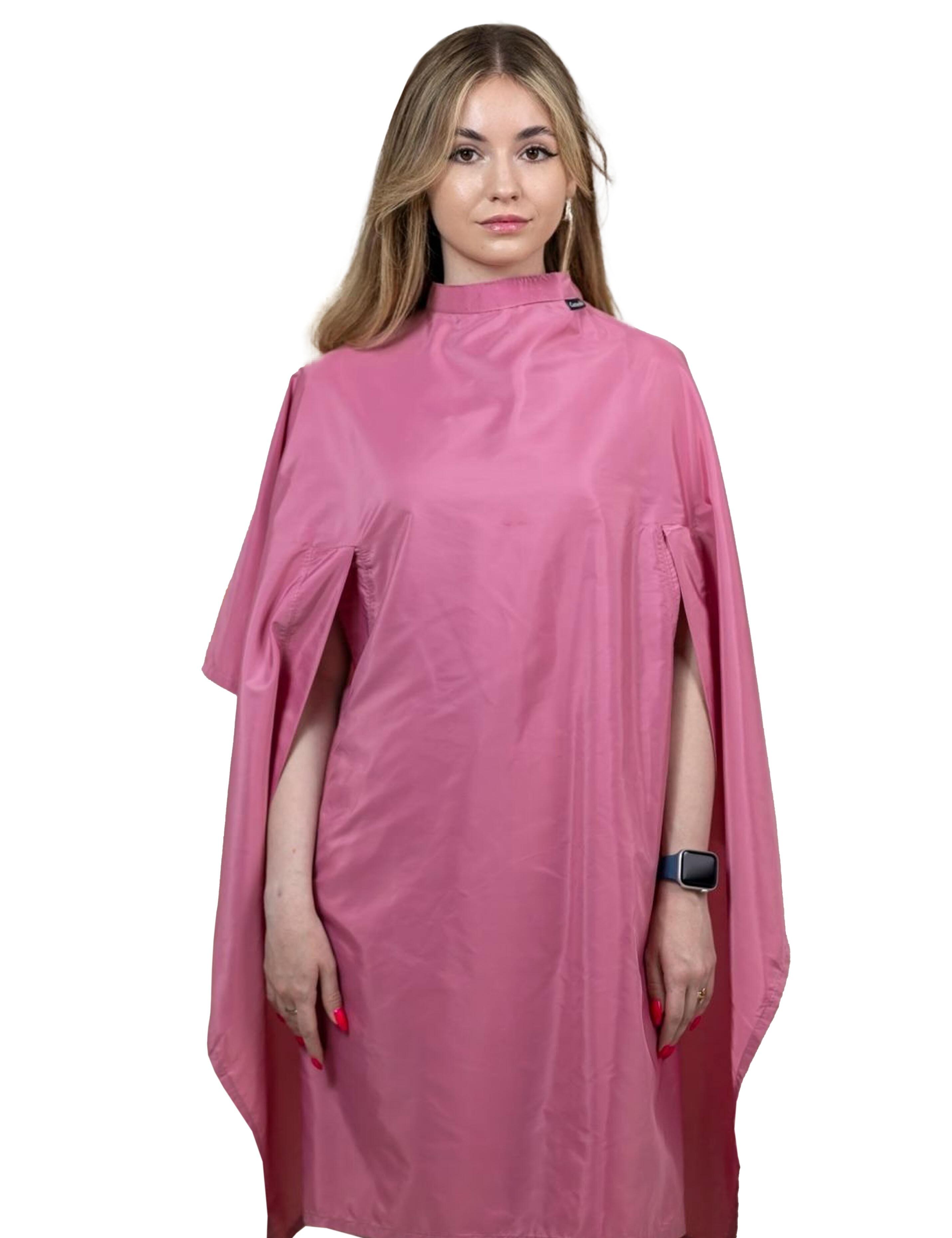 Hairdressing gown with hand slits rose gold