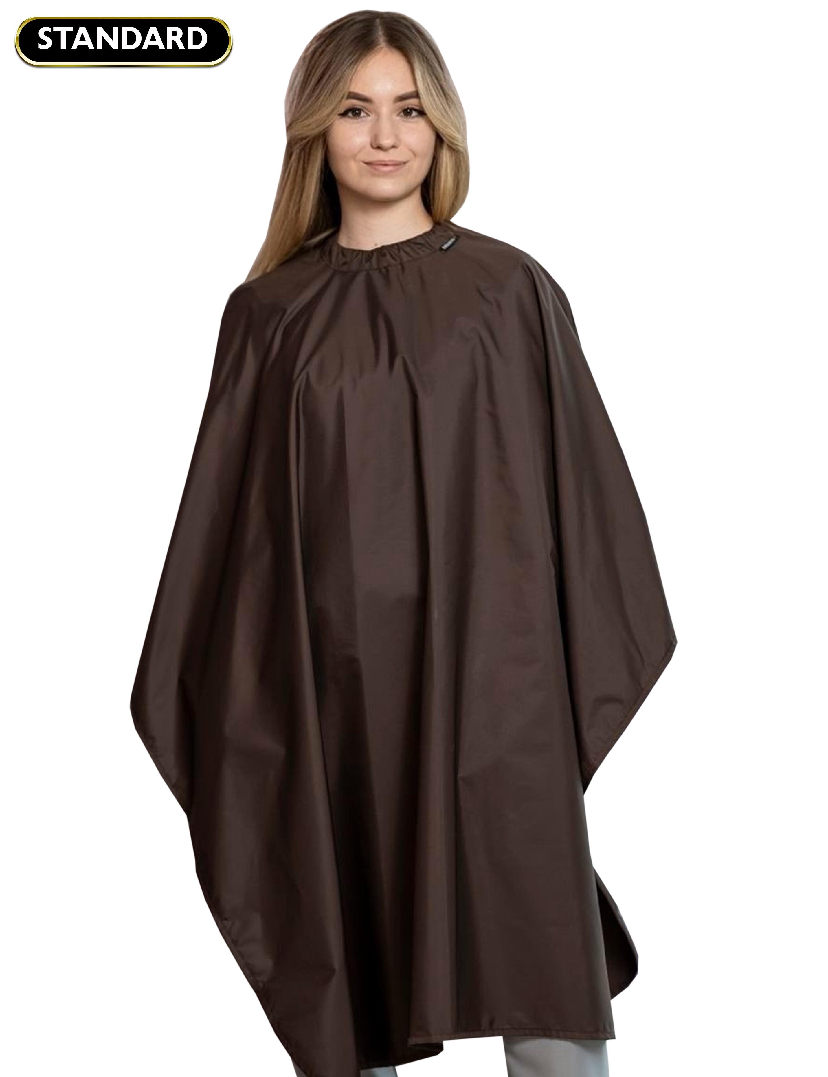Waterproof salon cape chocolate