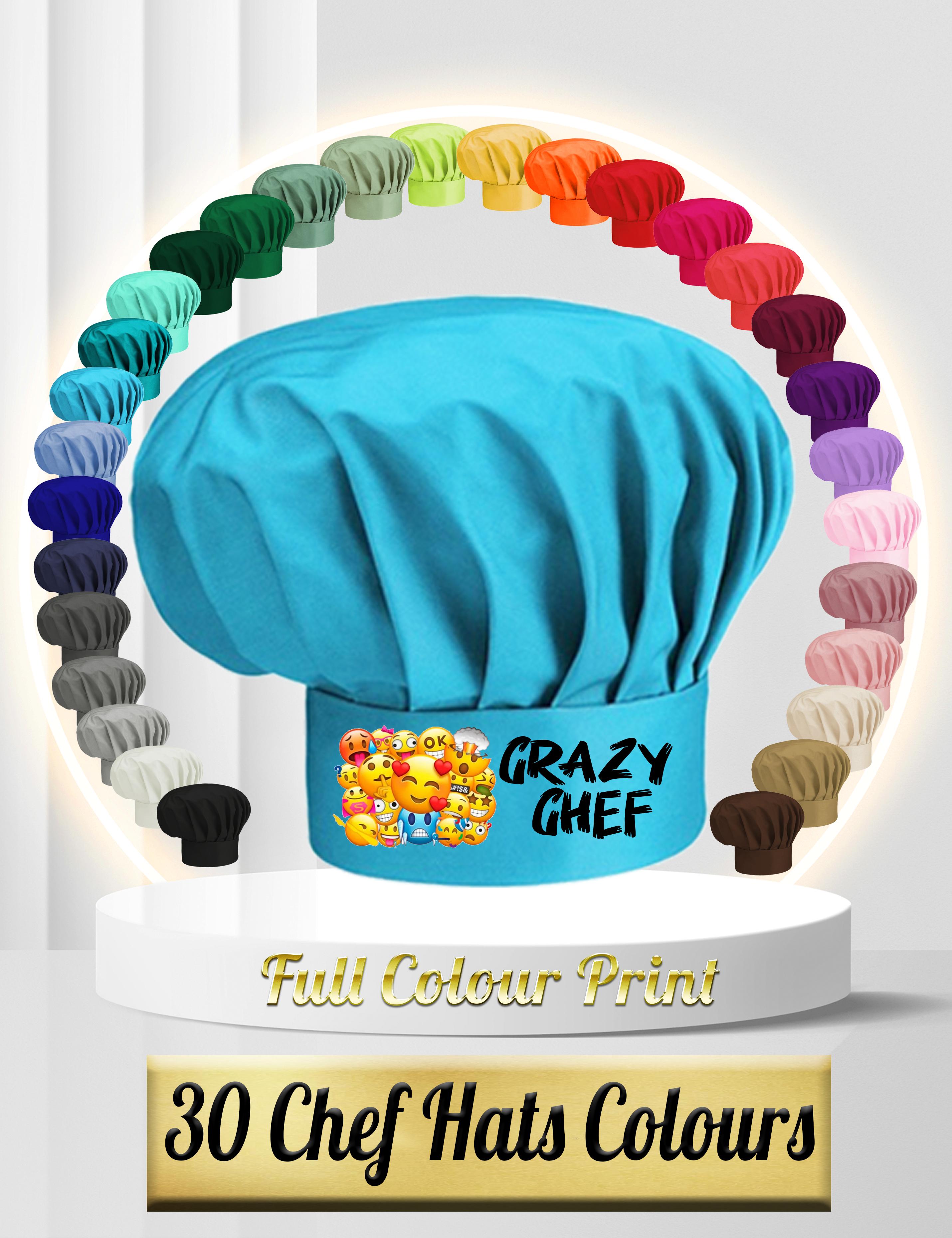 Crazy Chef Printed Chef Hat