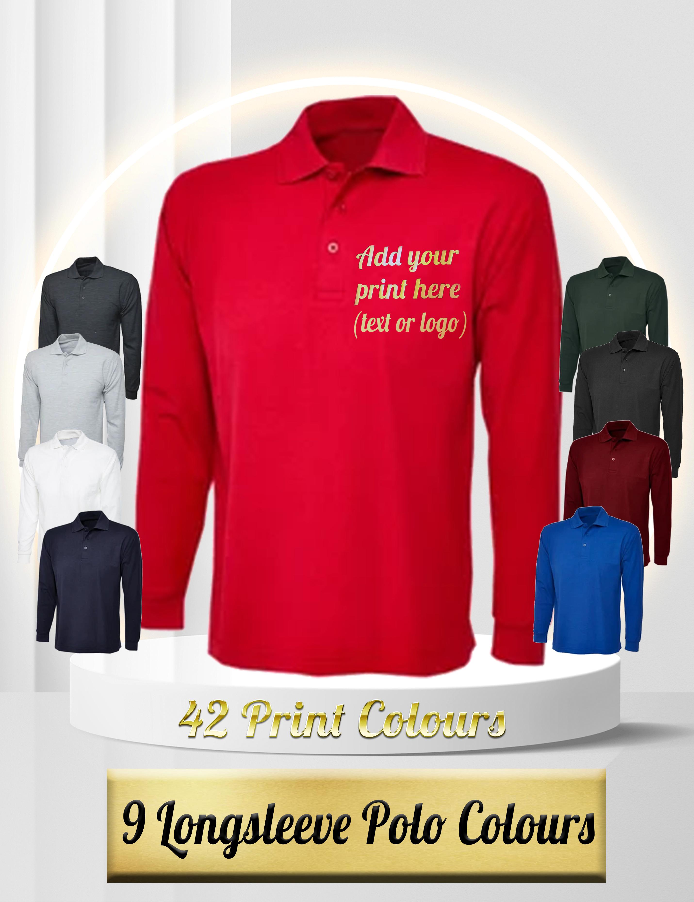 Printed Long sleeve Polo Shirt