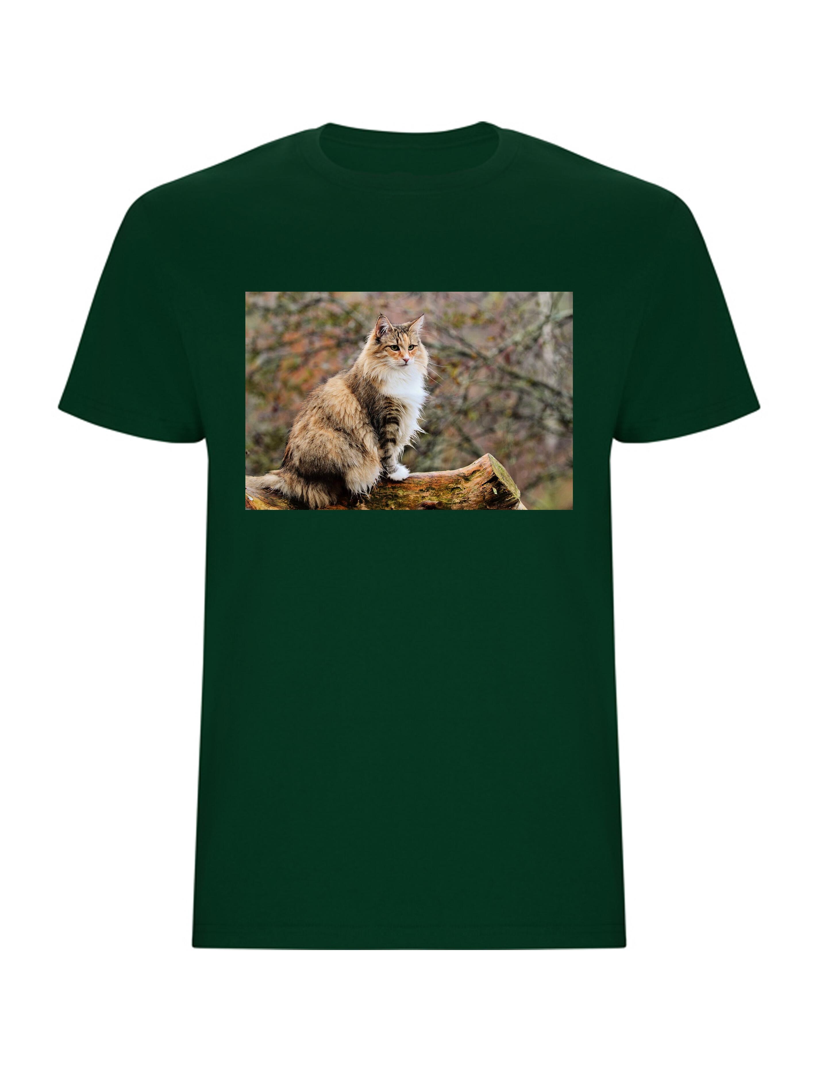 Personalised Photo Printed Short Sleeve T-Shirt Bottle Green
