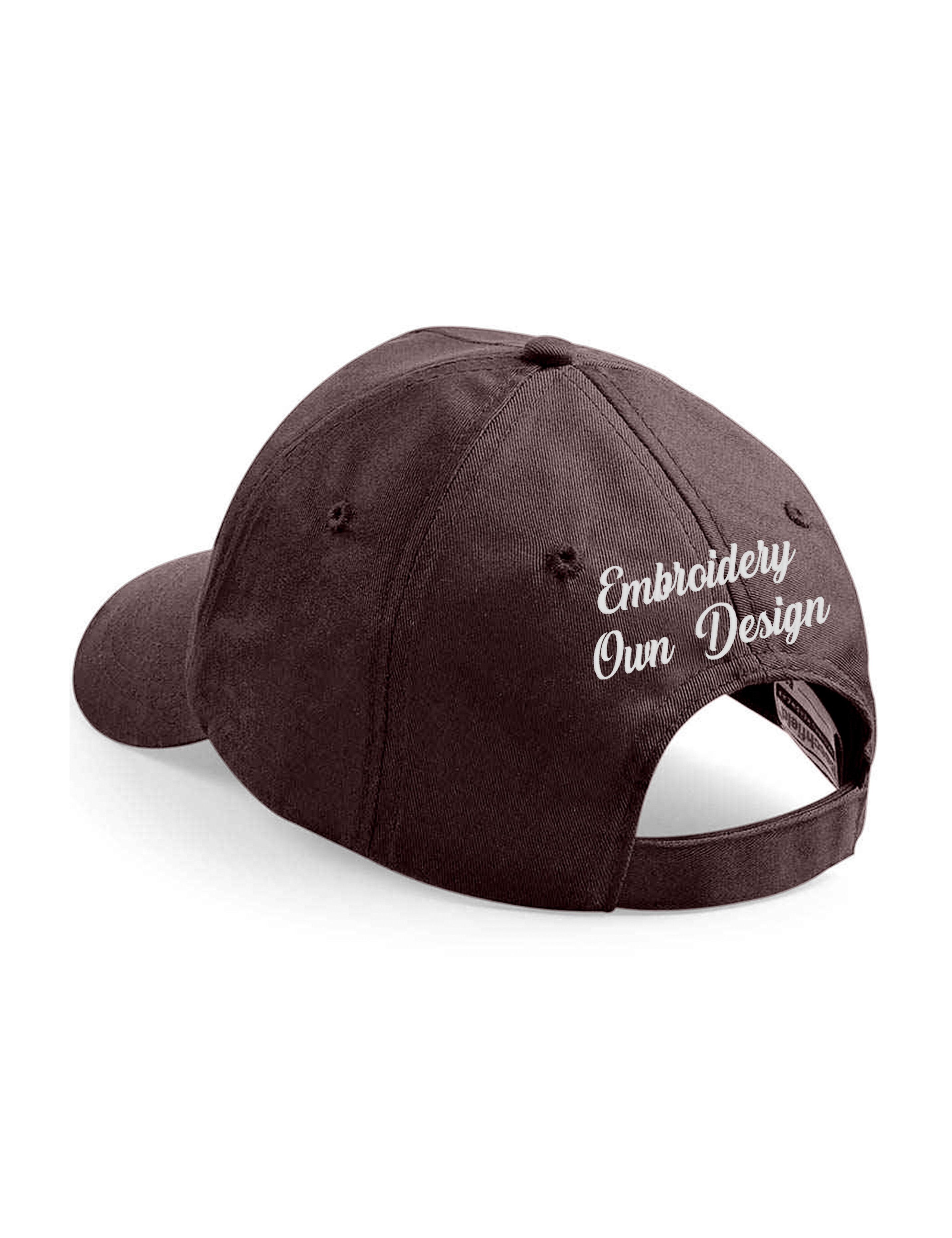 Brown Customized Baseball Hats Personalised Embroidered Baseball