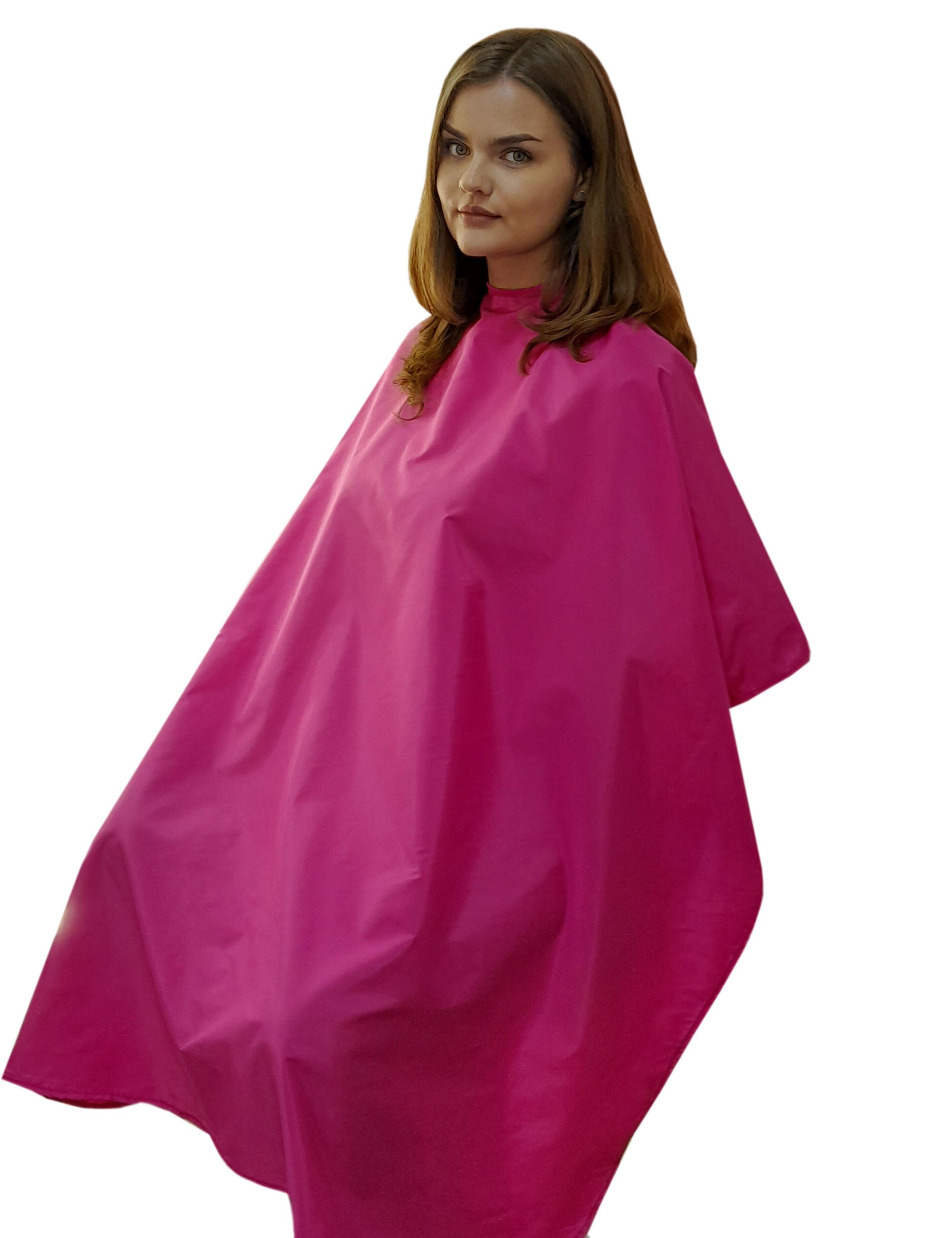Custom Printed Gown for hairdressers Hot Pink with logo