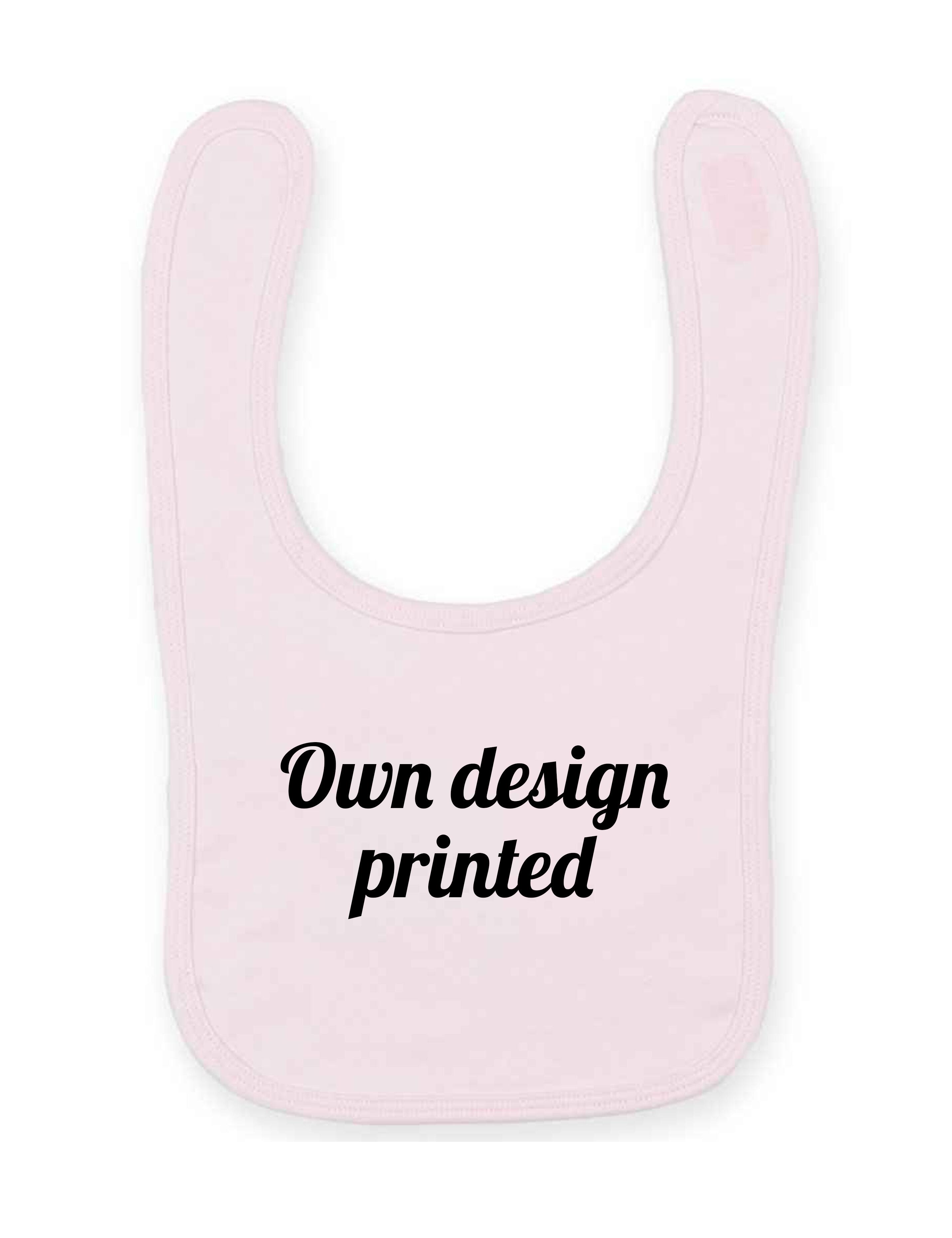Personalised Babies Bib Pink with Print