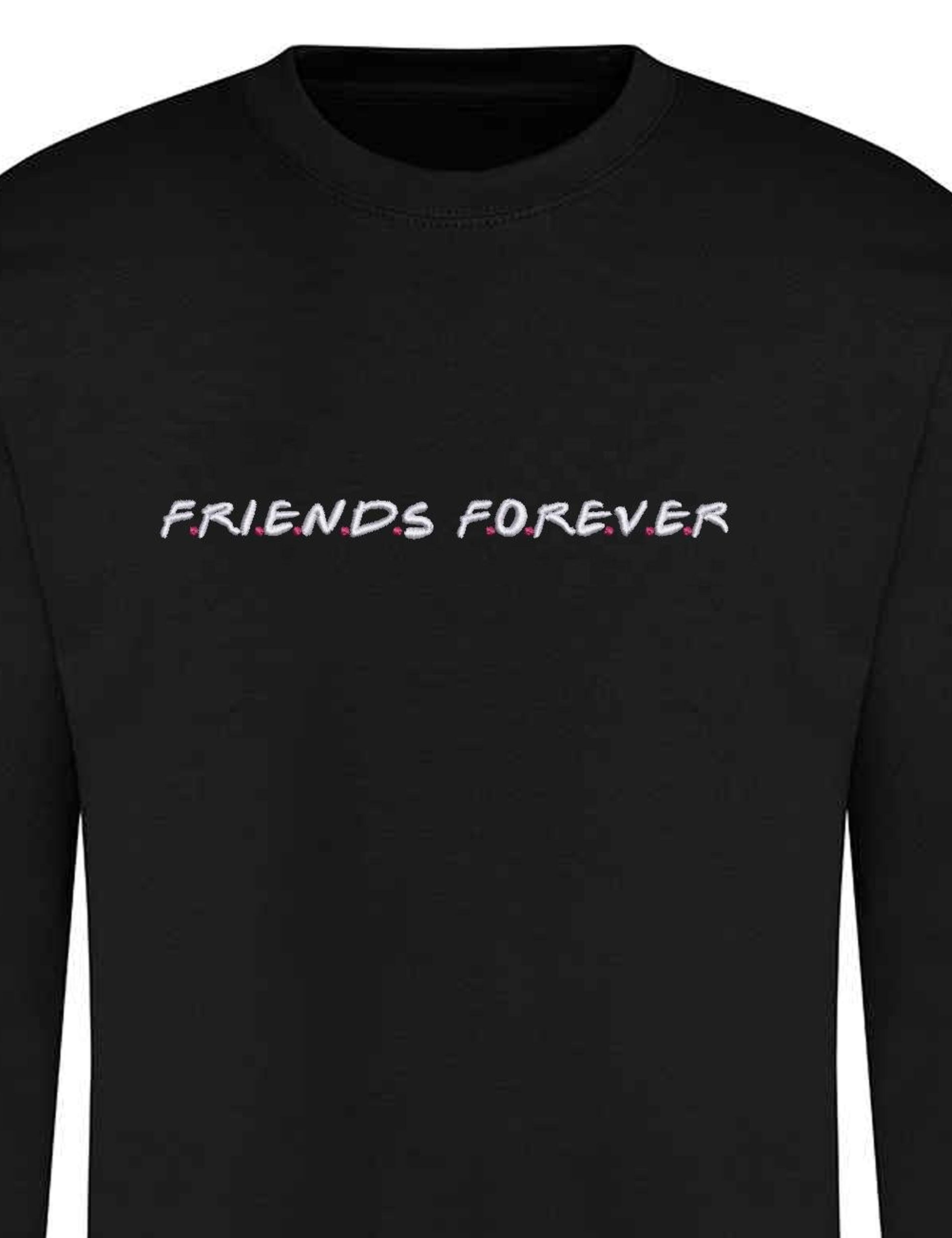 Personalised Embroidered Friends Jumper Black